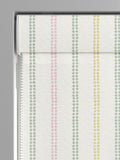 Laura Ashley pale ochre candy stripe cotton roman blind (British brand)