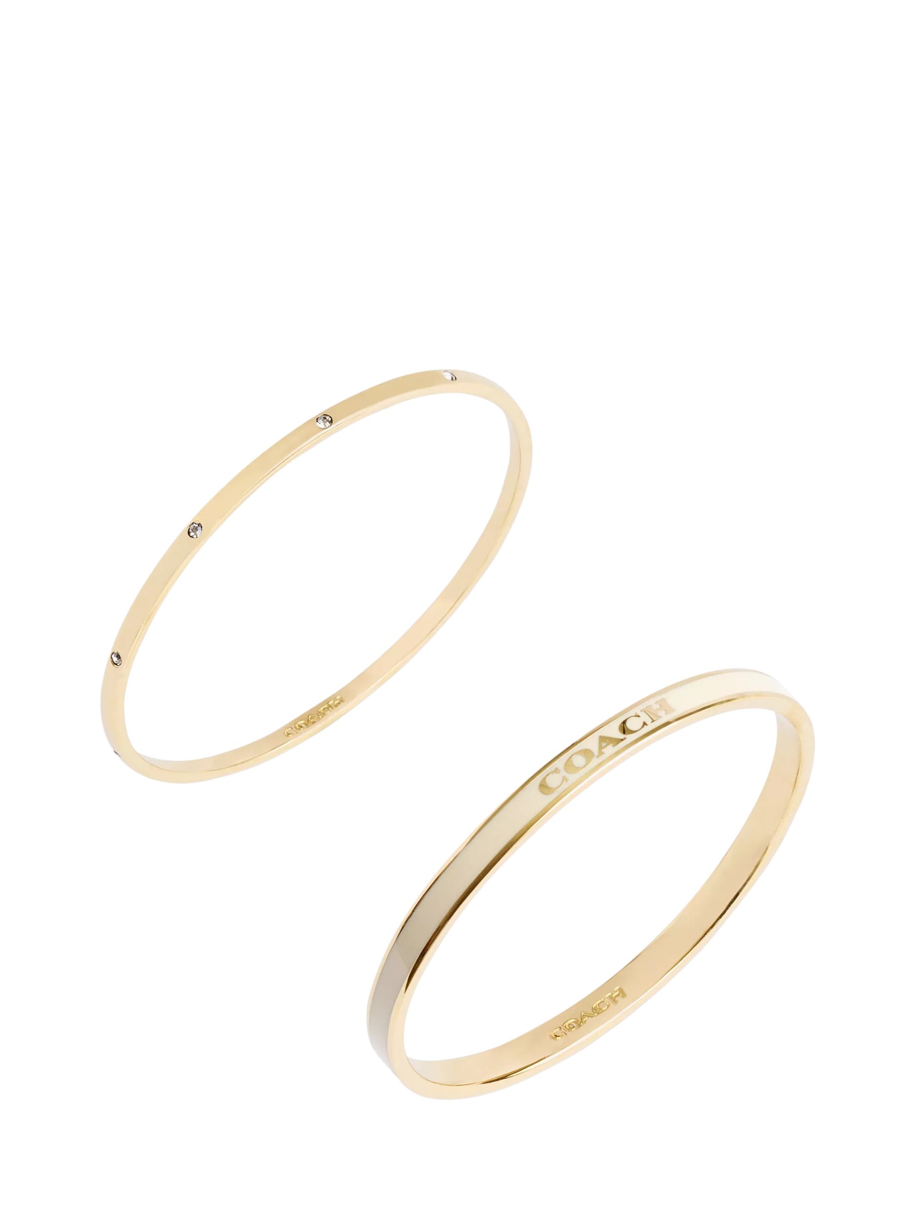Coach crystal enamel bangle pack of two, imported from the UK