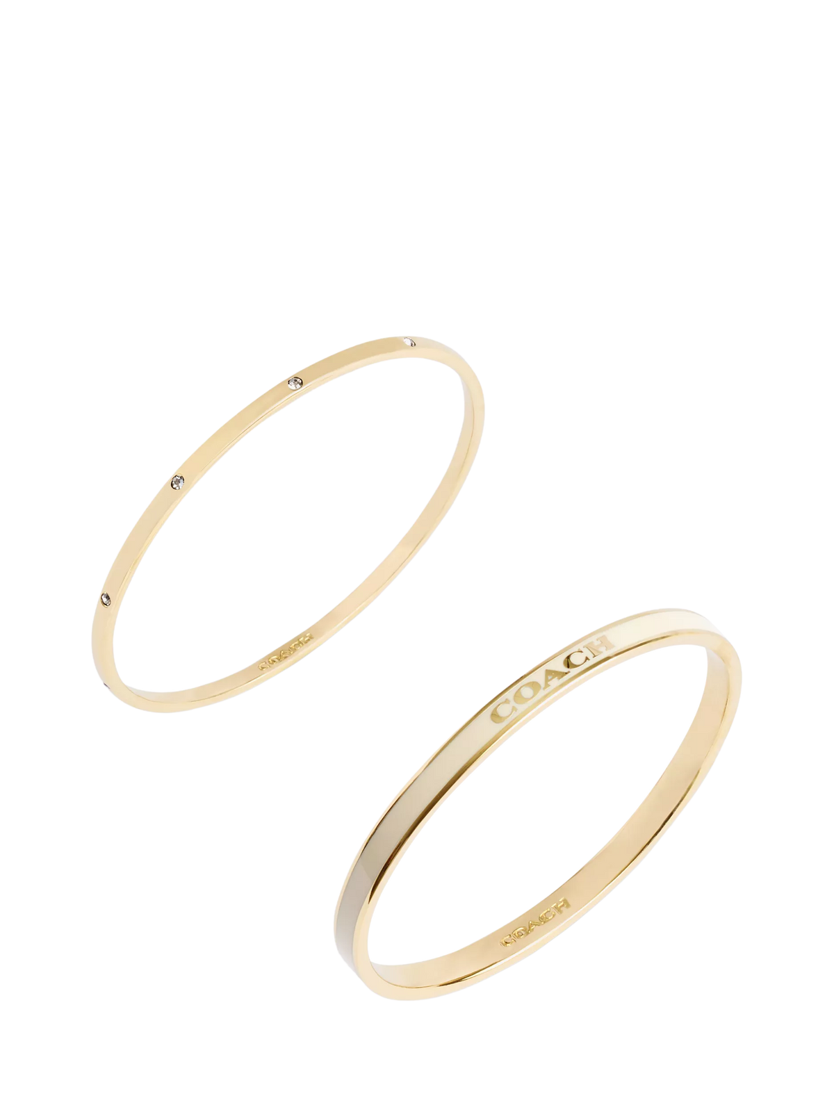 Coach crystal enamel bangle pack of two, imported from the UK