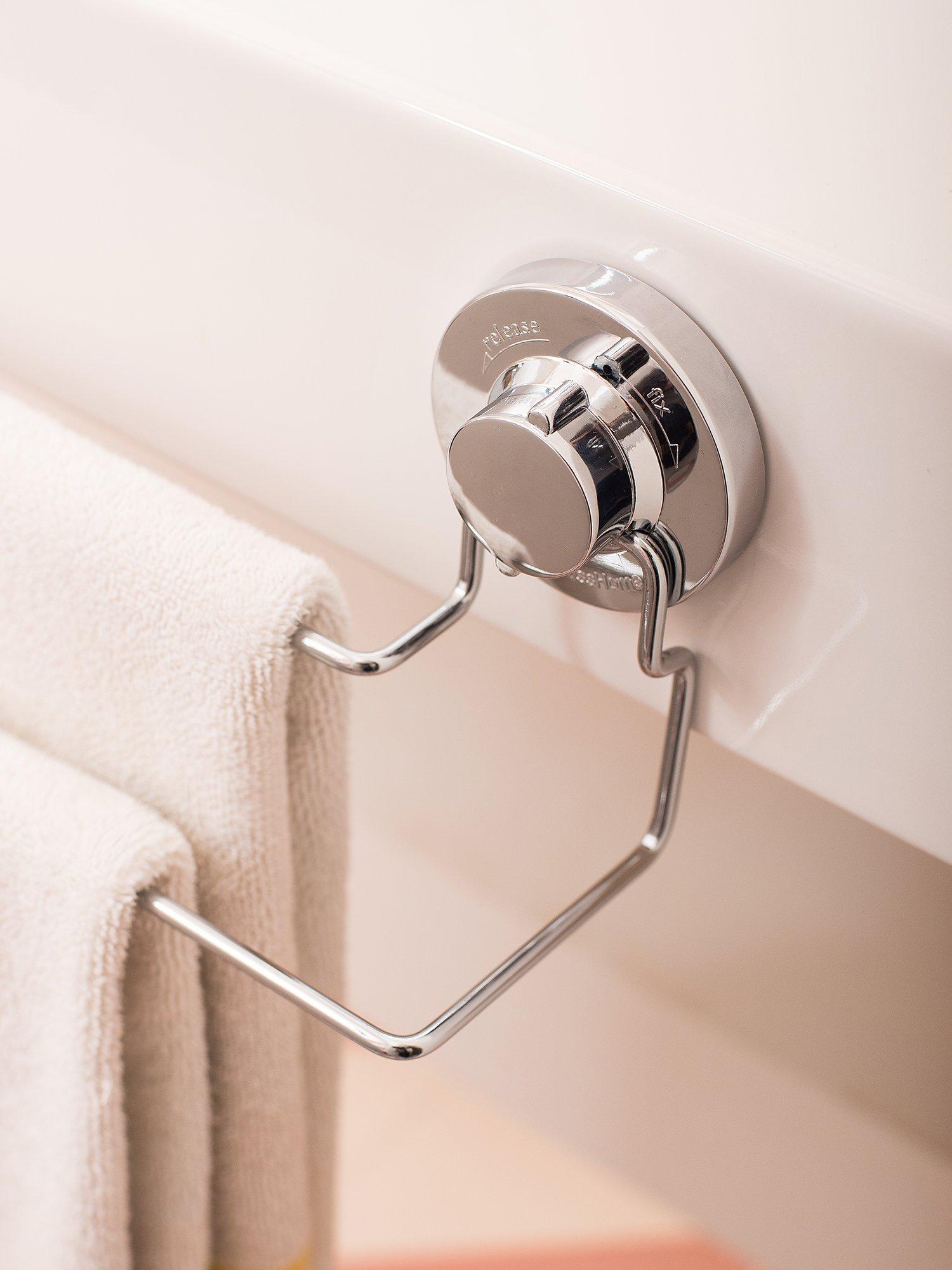 BlissHome Lock N Roll hand towel rail, chrome finish (British brand)