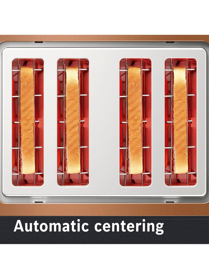 Bosch copper 4-slice toaster with warming rack - British product