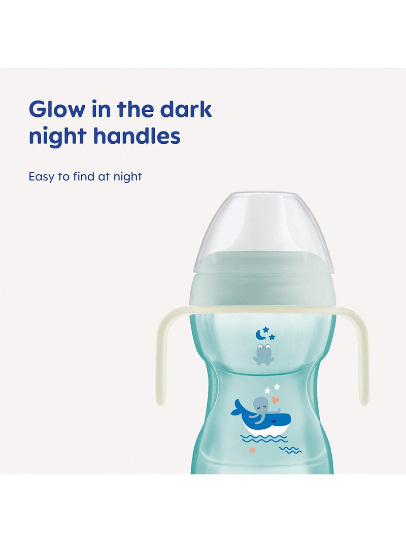MAM Fun to Drink Cup Glow Handles 270ml, imported from the UK