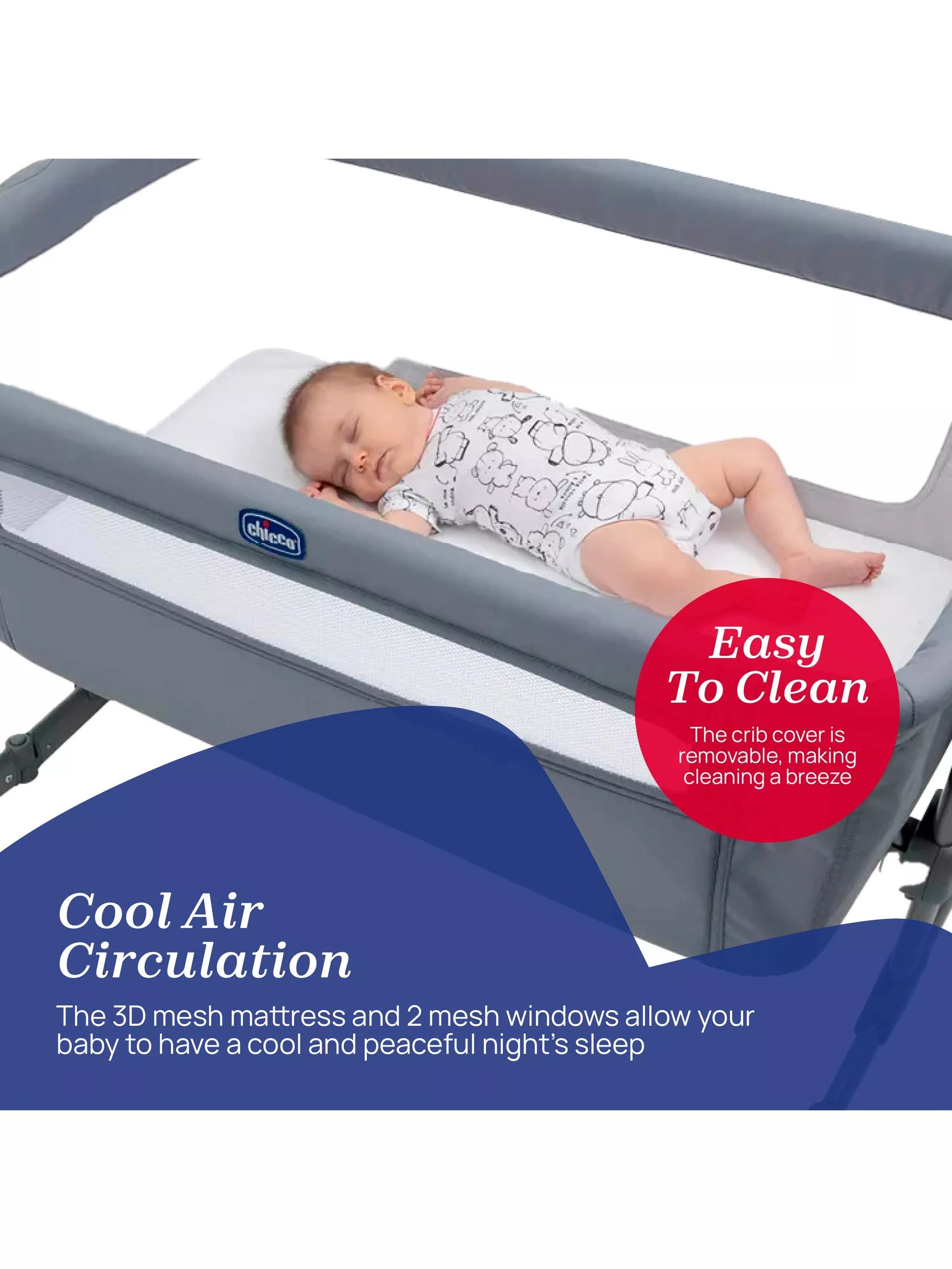 Chicco Next2Me Essential Bedside Crib - British product