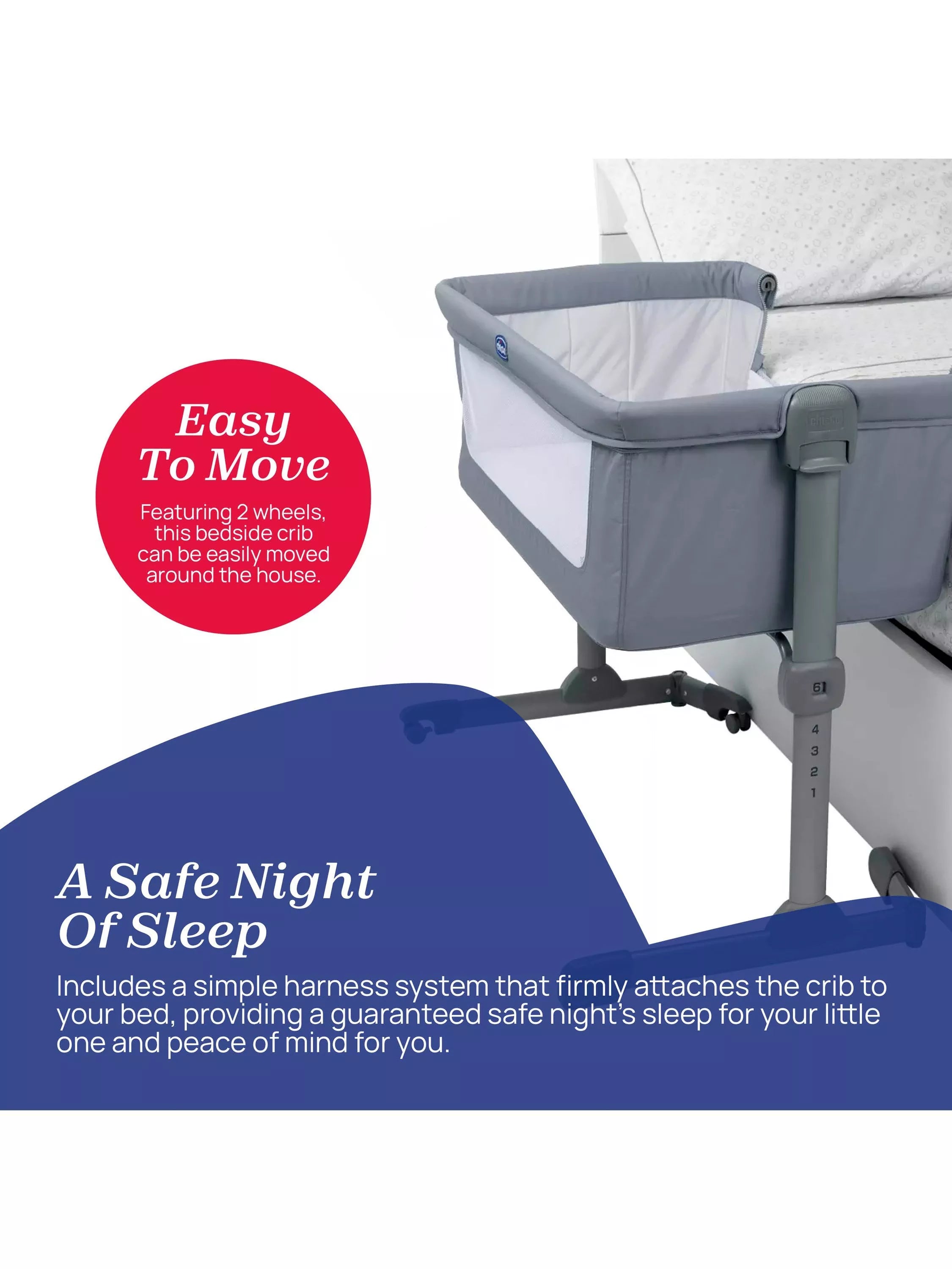Chicco Next2Me Essential Bedside Crib - British product
