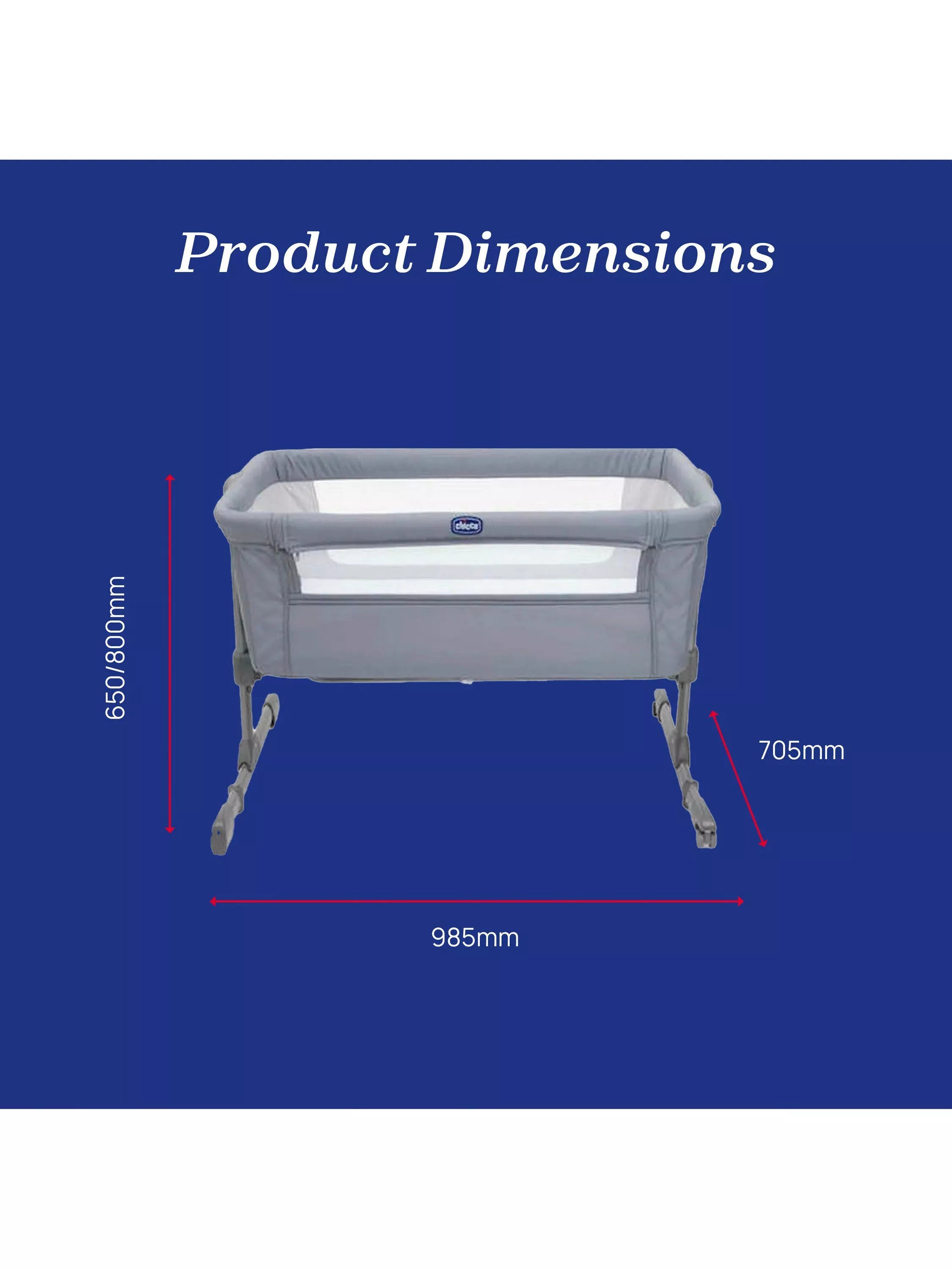 Chicco Next2Me Essential Bedside Crib - British product