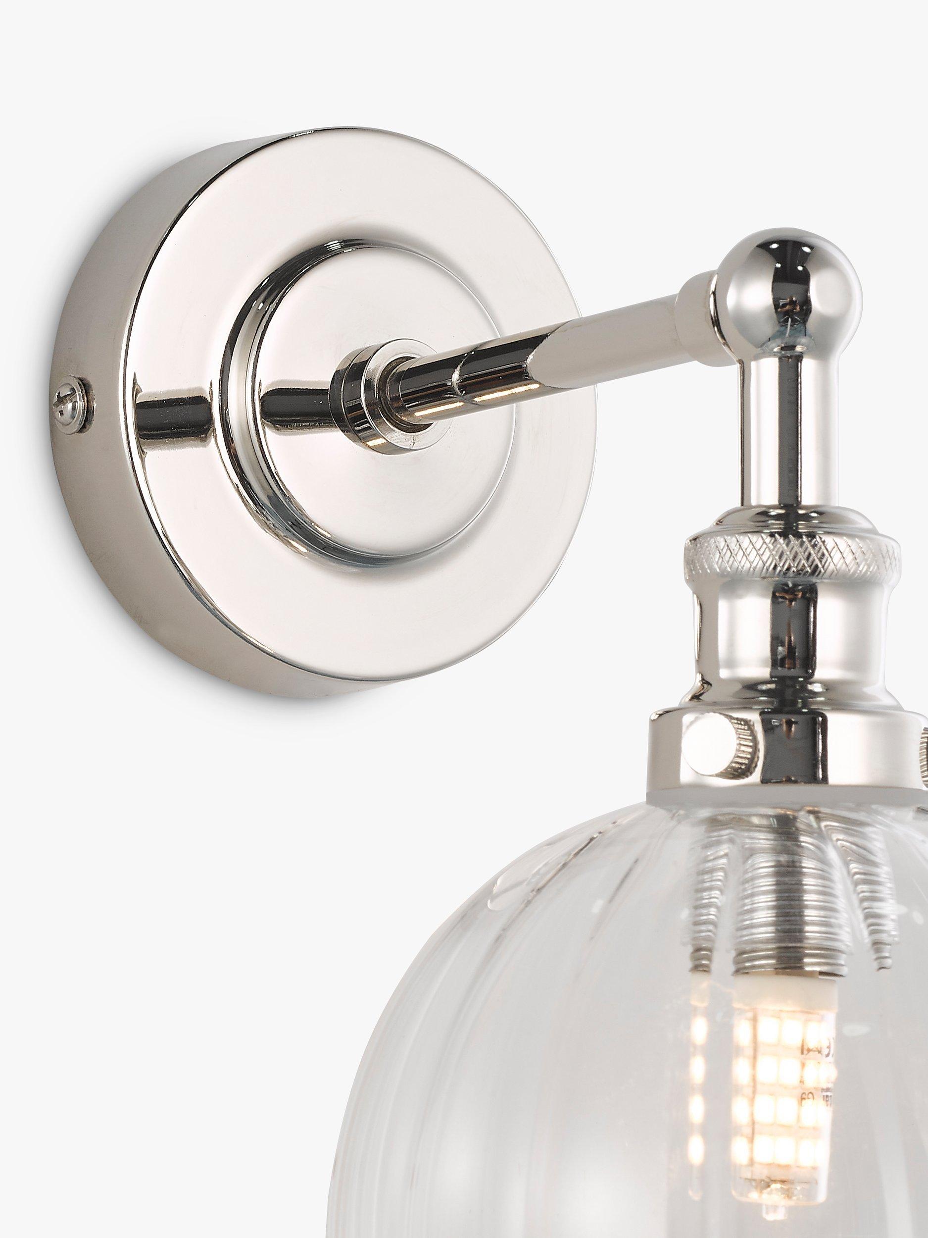 John Lewis Brasserie Wandleuchte antikes Finish geripptes Glas - (Britische Marke)