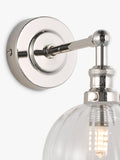 John Lewis Brasserie Wandleuchte antikes Finish geripptes Glas - (Britische Marke)