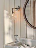 John Lewis Brasserie Wandleuchte antikes Finish geripptes Glas - (Britische Marke)