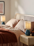 John Lewis Elwood table lamp set of 2 ceramic base linen shade, UK version