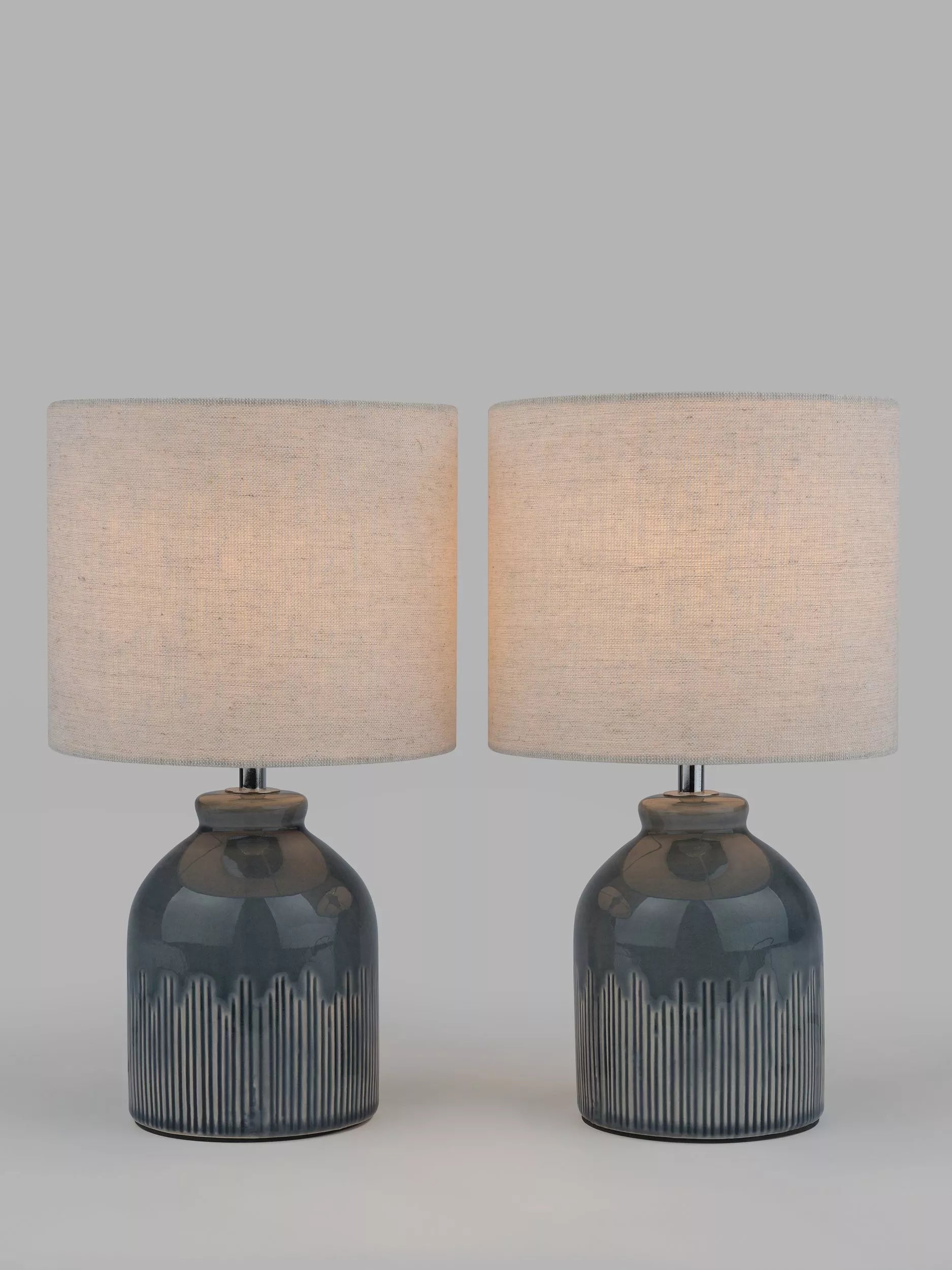 John Lewis Carlow ceramic table lamp set of 2 (British brand)
