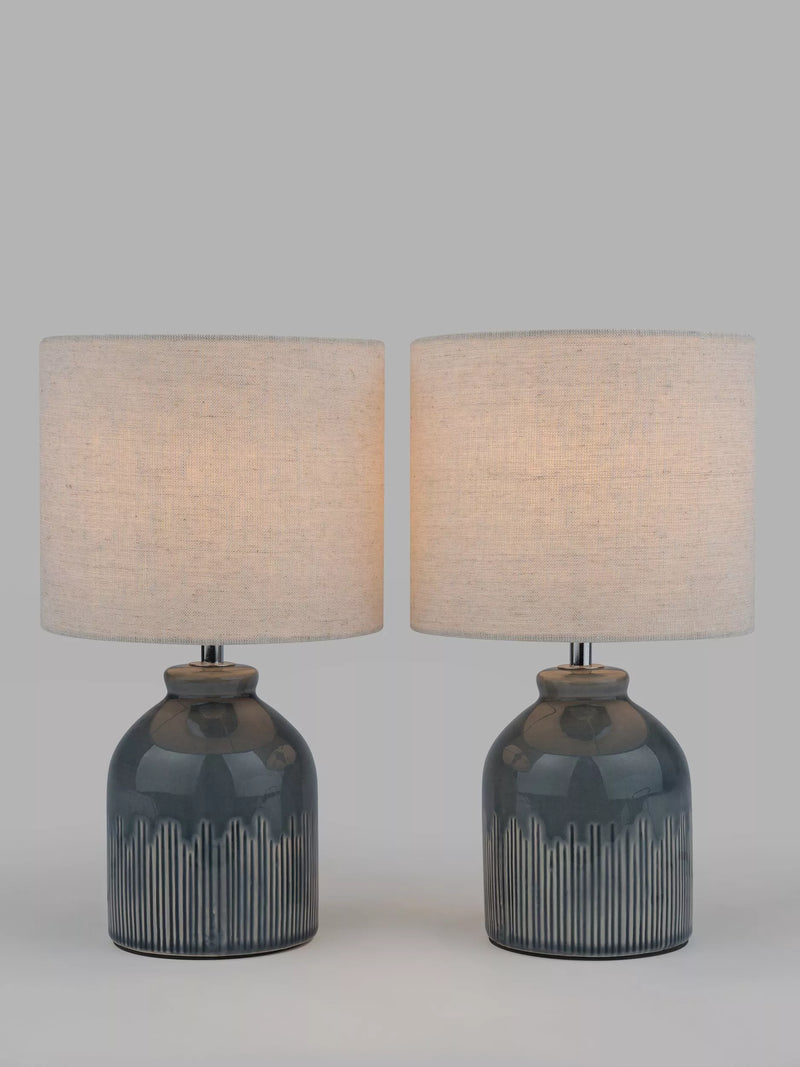 John Lewis Carlow ceramic table lamp set of 2 (British brand)