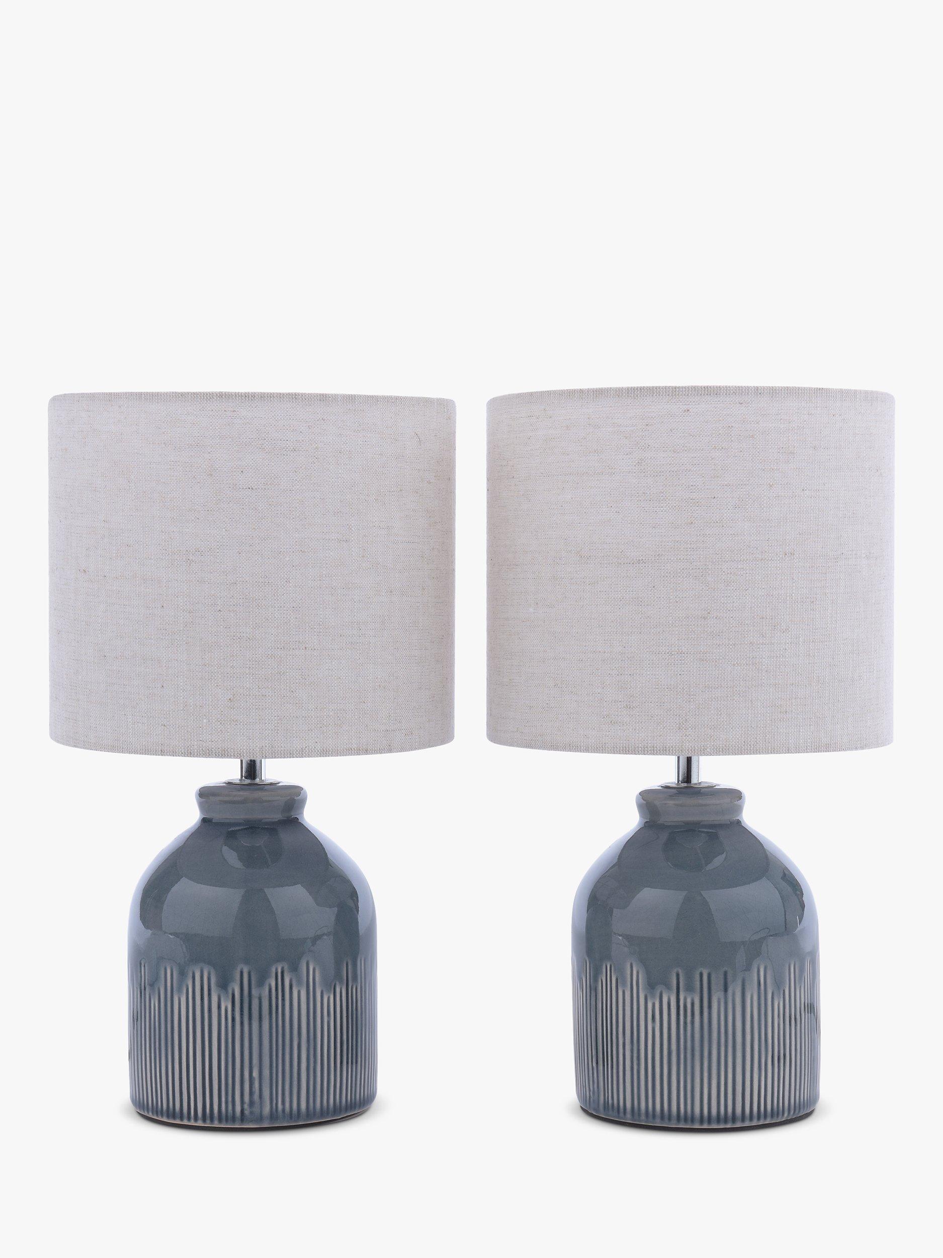 John Lewis Carlow ceramic table lamp set of 2 (British brand)