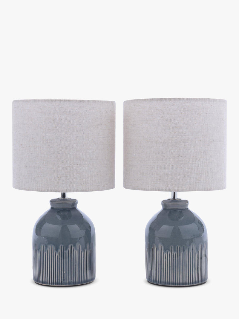 John Lewis Carlow ceramic table lamp set of 2 (British brand)