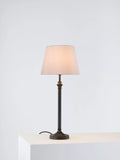 John Lewis Reeded Column Lamp Base, Black Brass