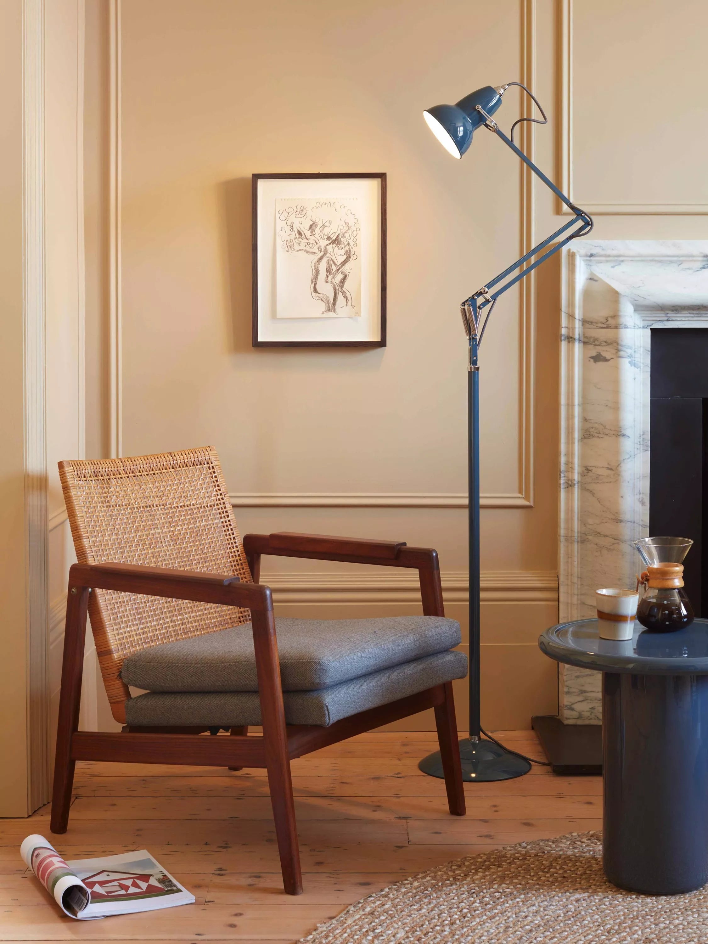 Anglepoise 1227 floor lamp sage green LED - British product