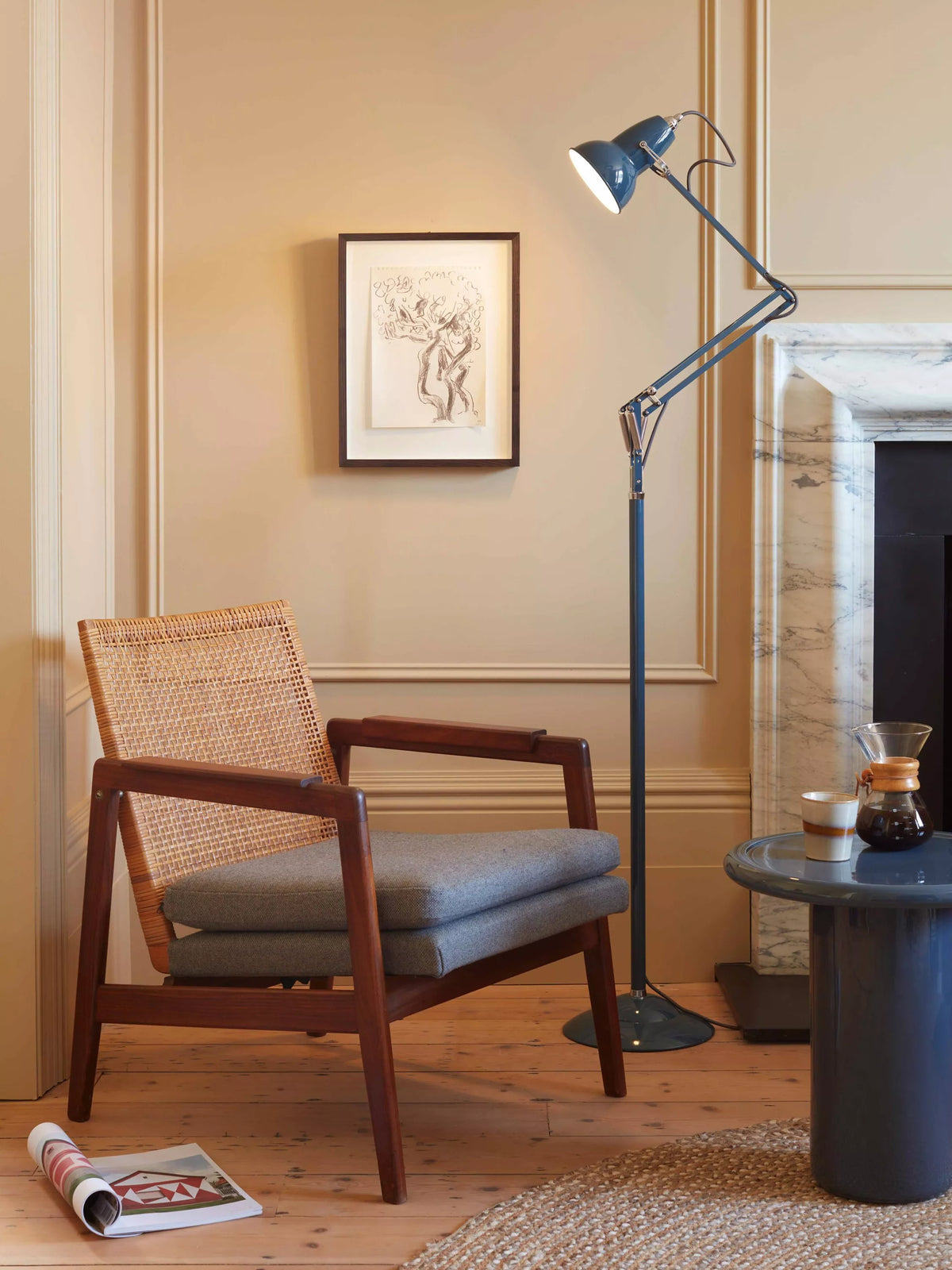 Anglepoise 1227 floor lamp sage green LED - British product