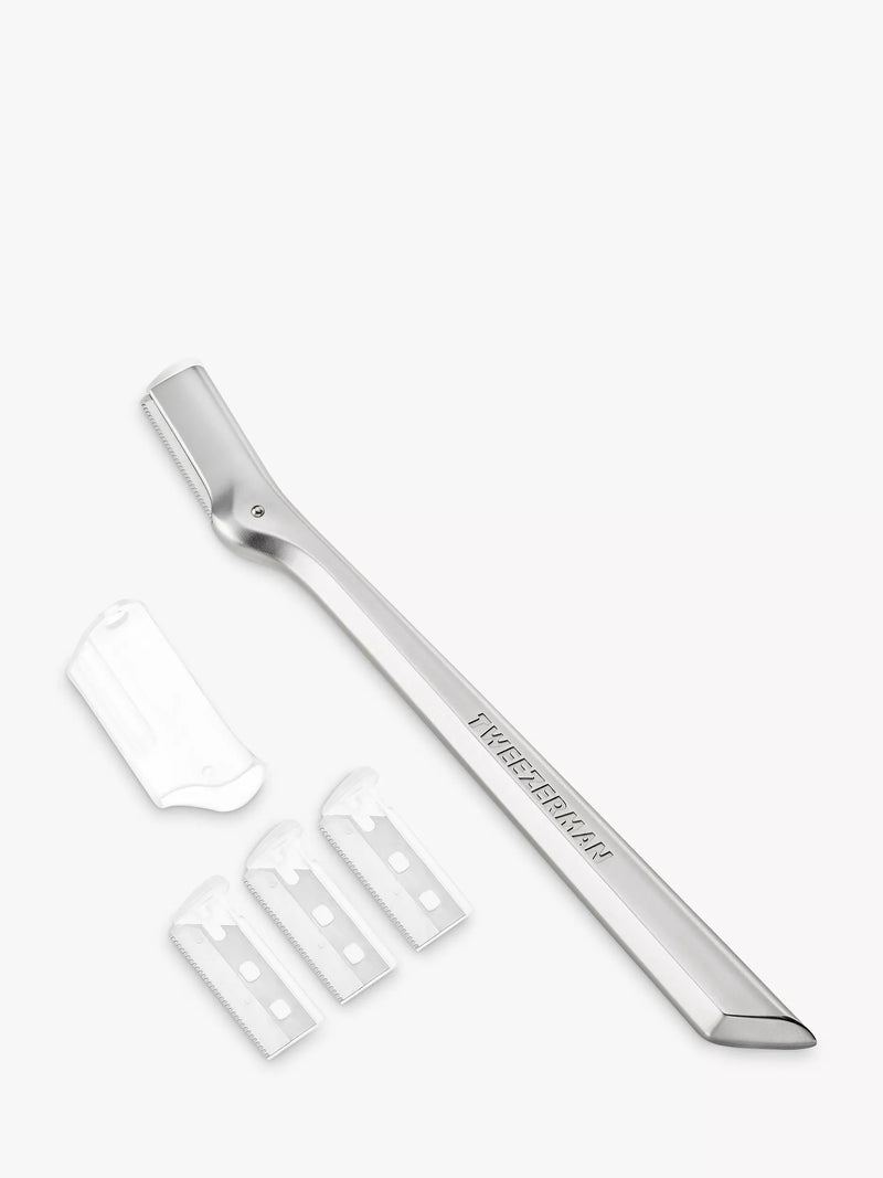 Tweezerman brow razor for precise grooming, imported from the UK