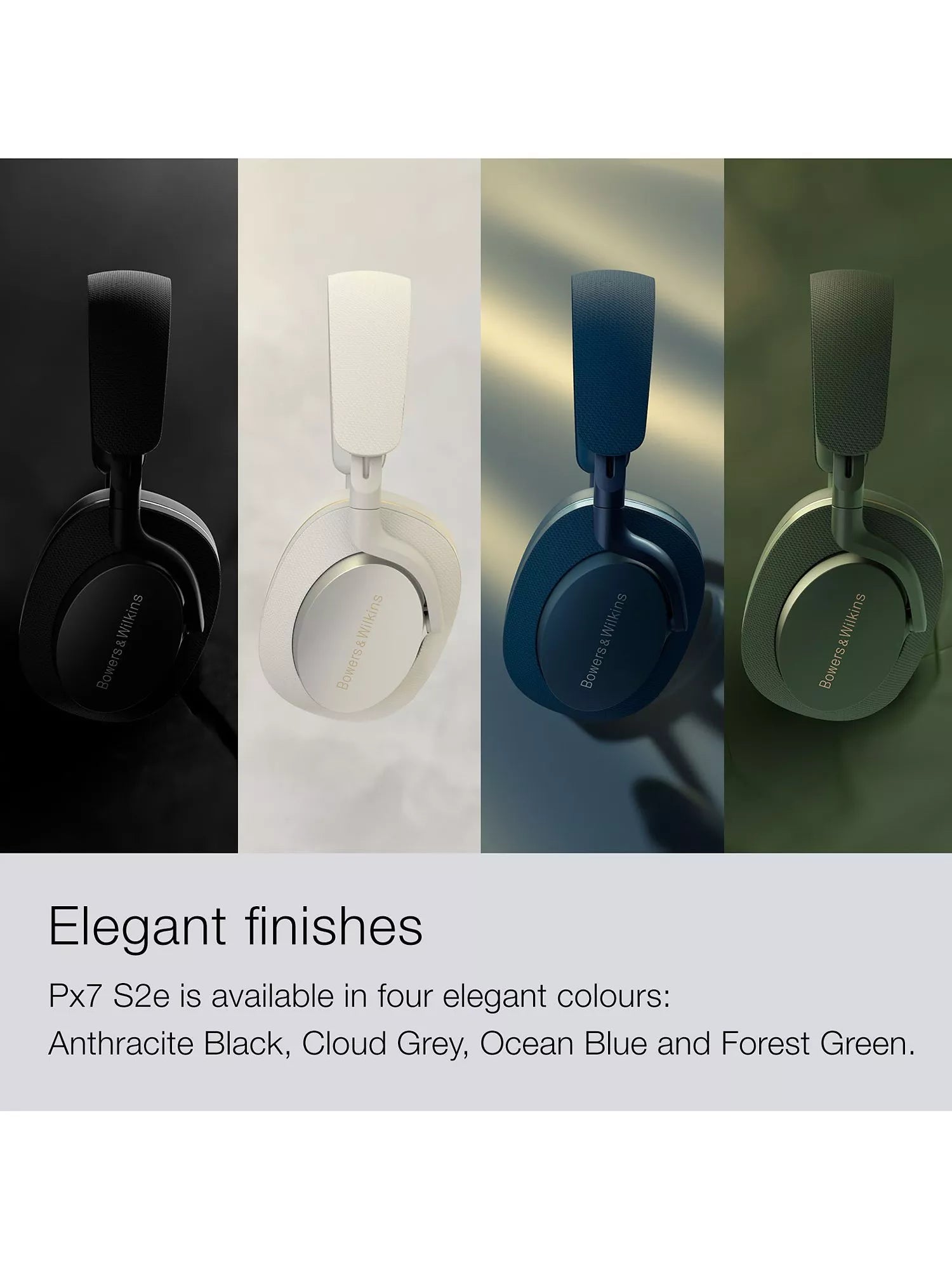 Bowers & Wilkins PX7 S2e noise cancelling headphones, imported from the UK