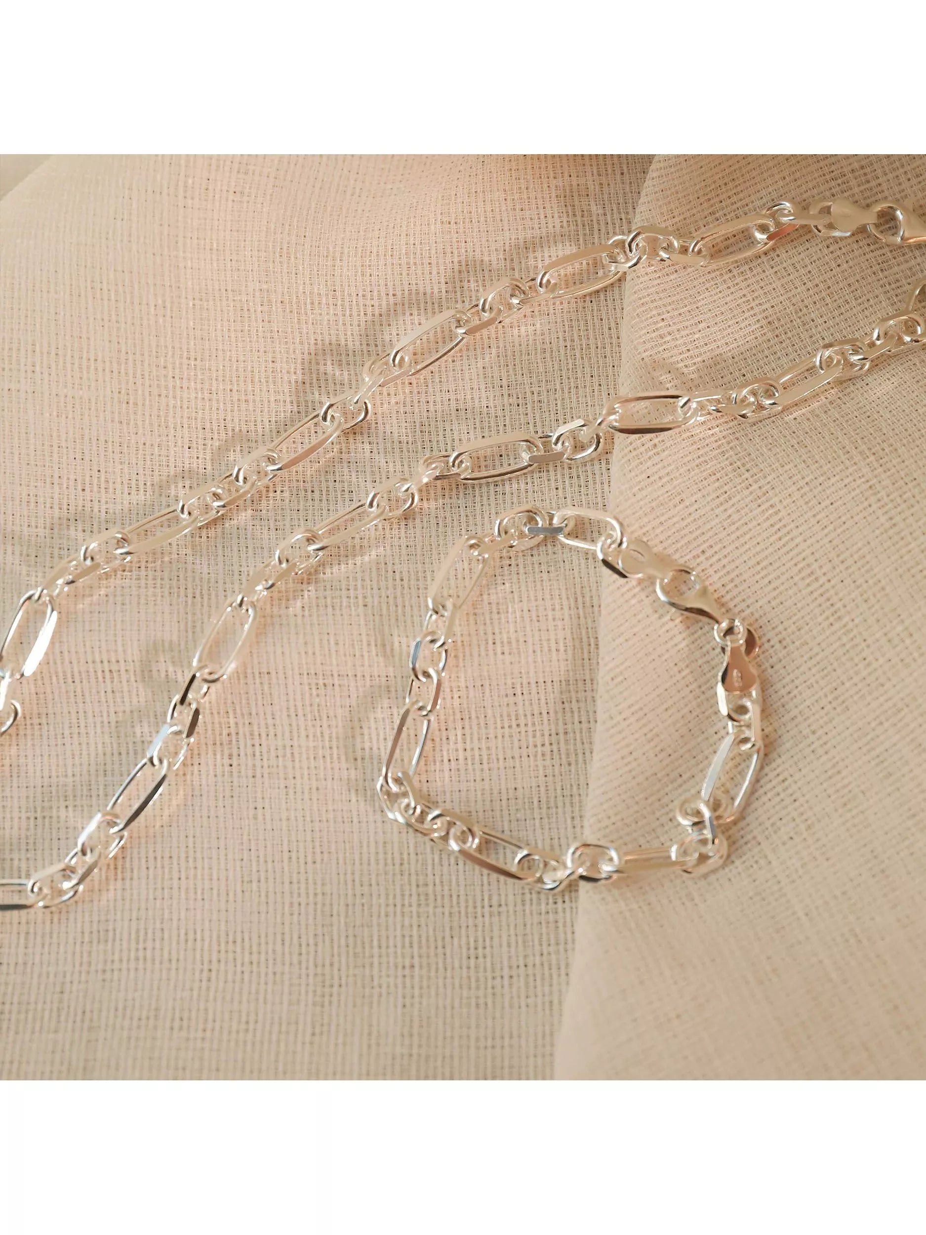 Daisy London Magnus chain necklace silver - British product