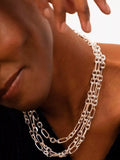 Daisy London Magnus chain necklace silver - British product