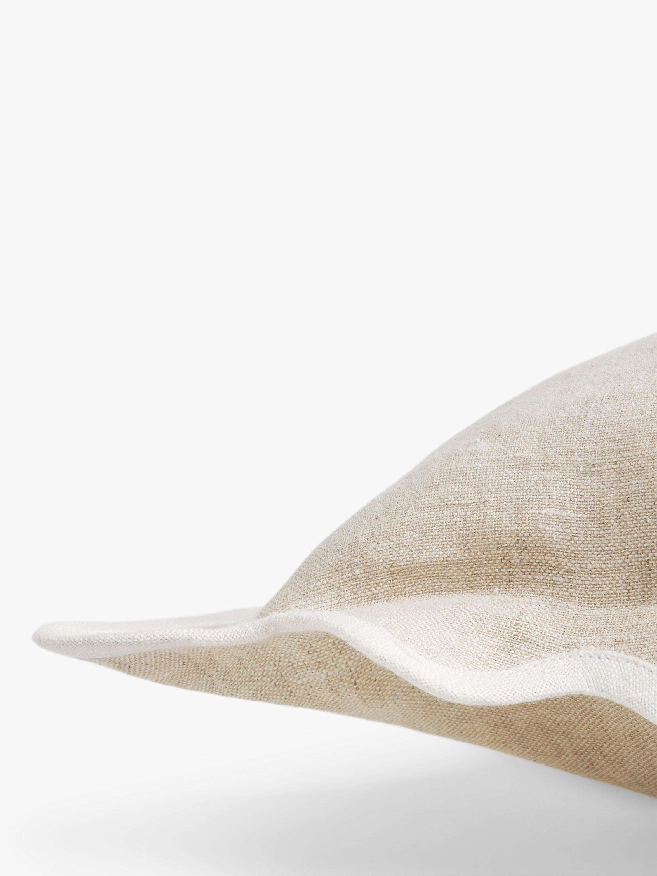 John Lewis Scalloped Linen Cushion 45 cm, UK version