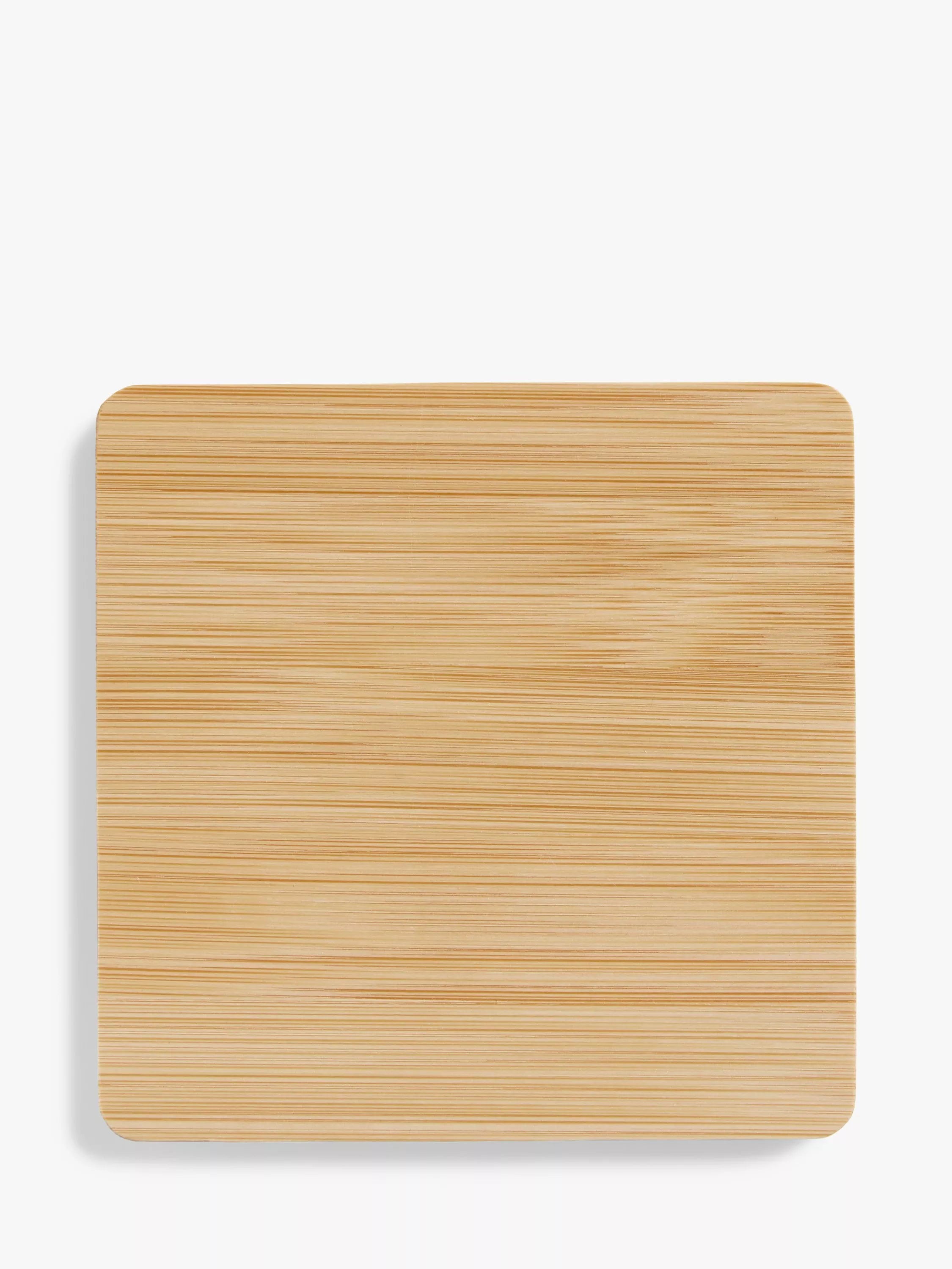 John Lewis square bamboo coasters set of 4 natural (British brand)