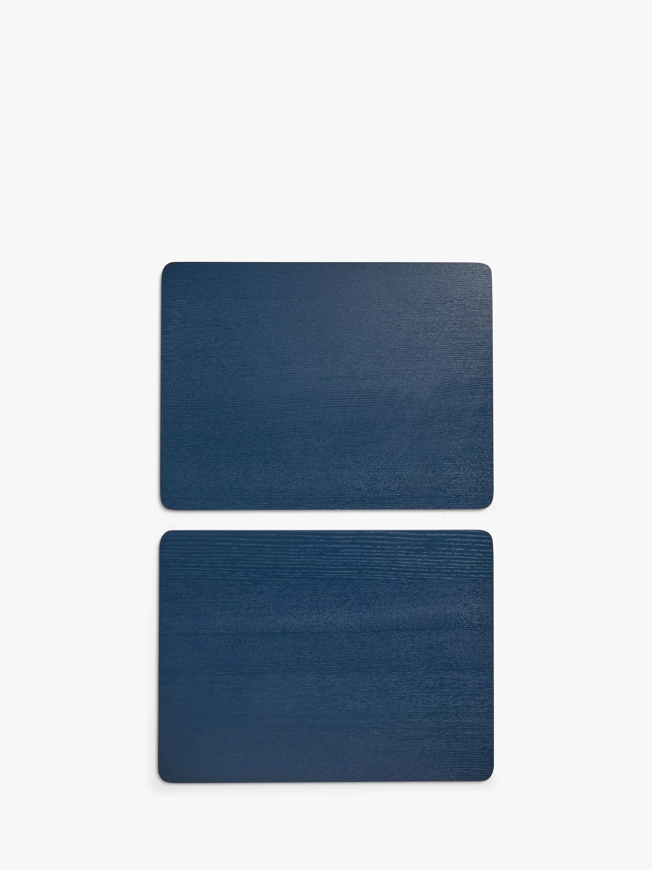 John Lewis Wood Effect Placemats, Set of 2, Navy