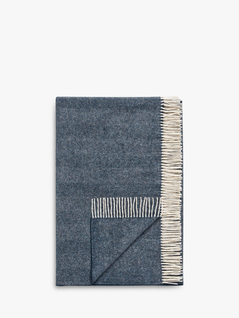 John Lewis Fischgrätmuster Shetland Lammwolle Überwurf - UK-Version