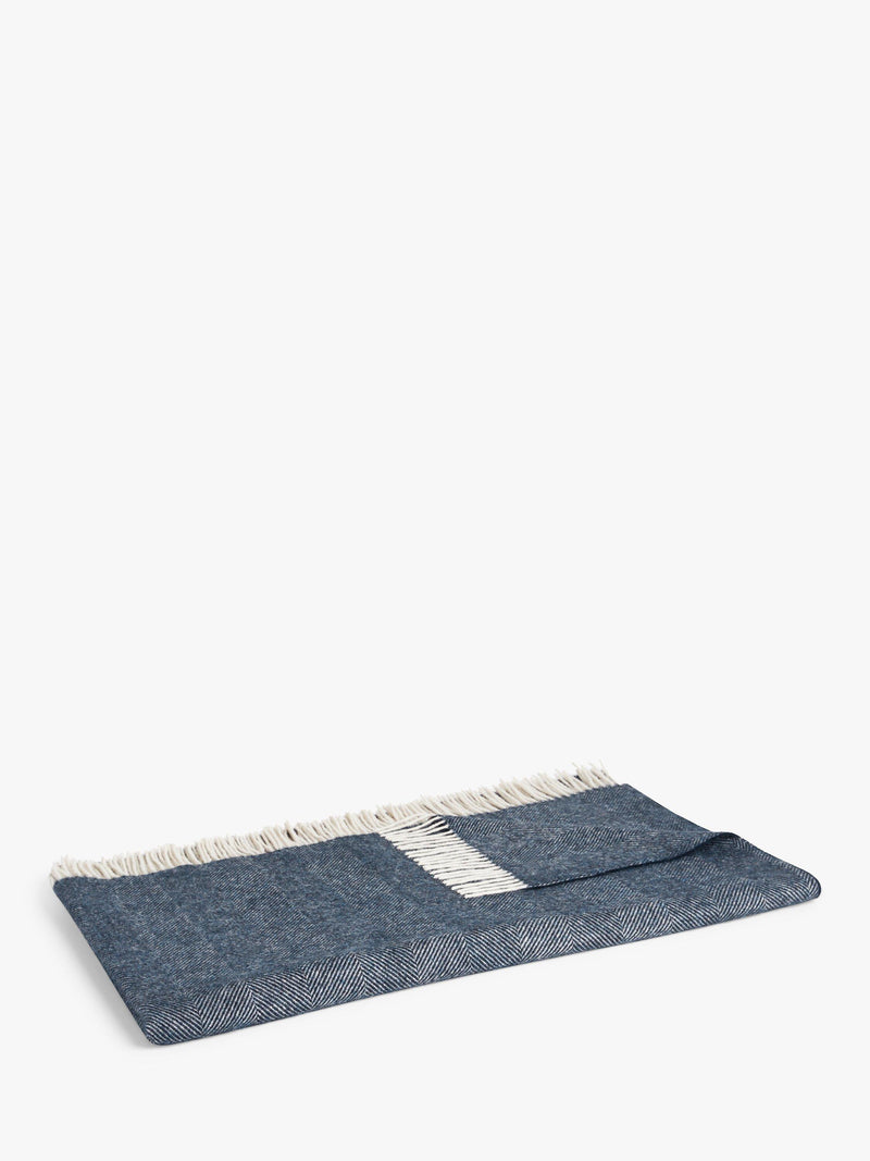 John Lewis Fischgrätmuster Shetland Lammwolle Überwurf - UK-Version