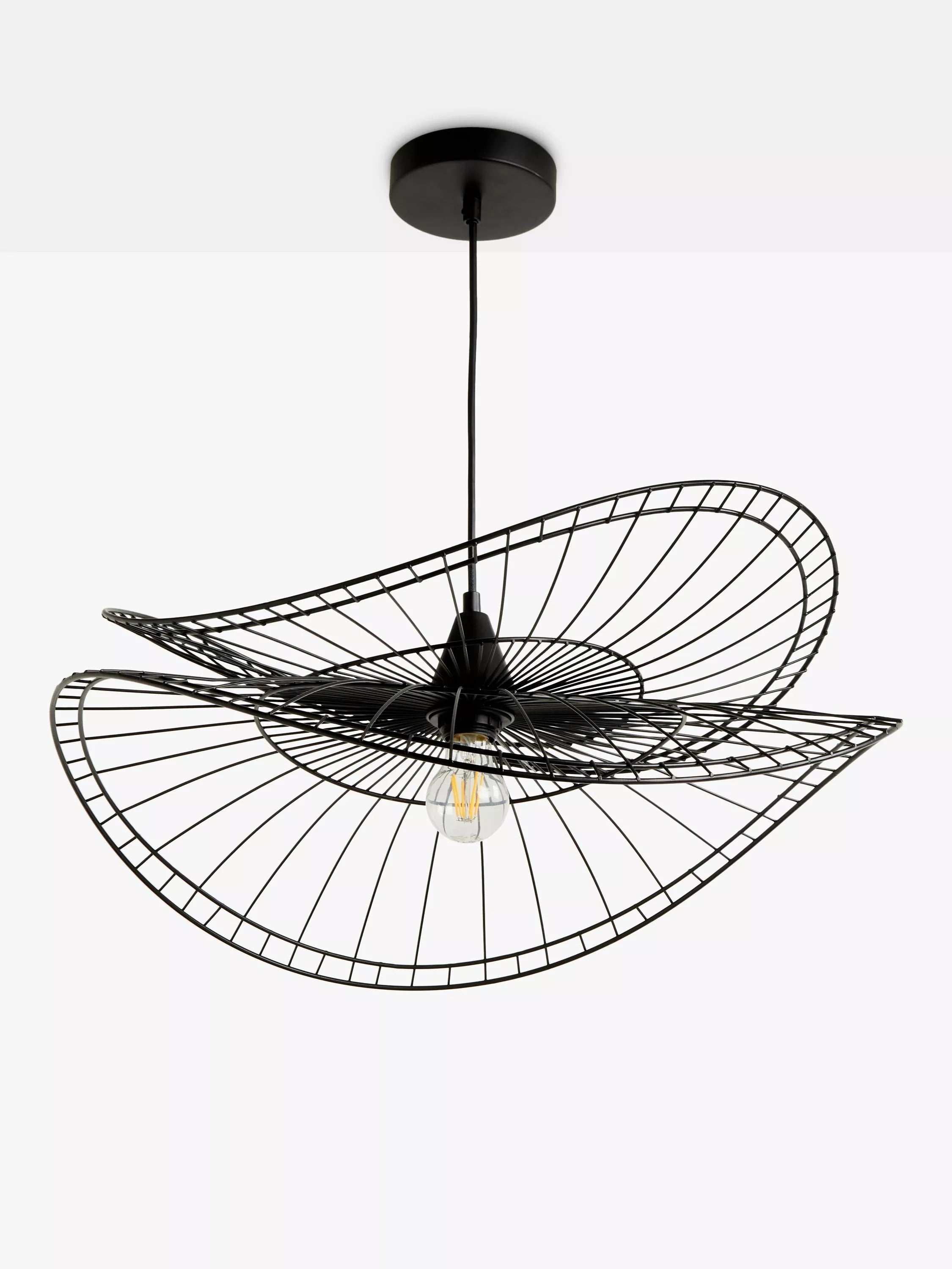 John Lewis Hiko Dual Layer 60cm pendant ceiling light black (British brand)
