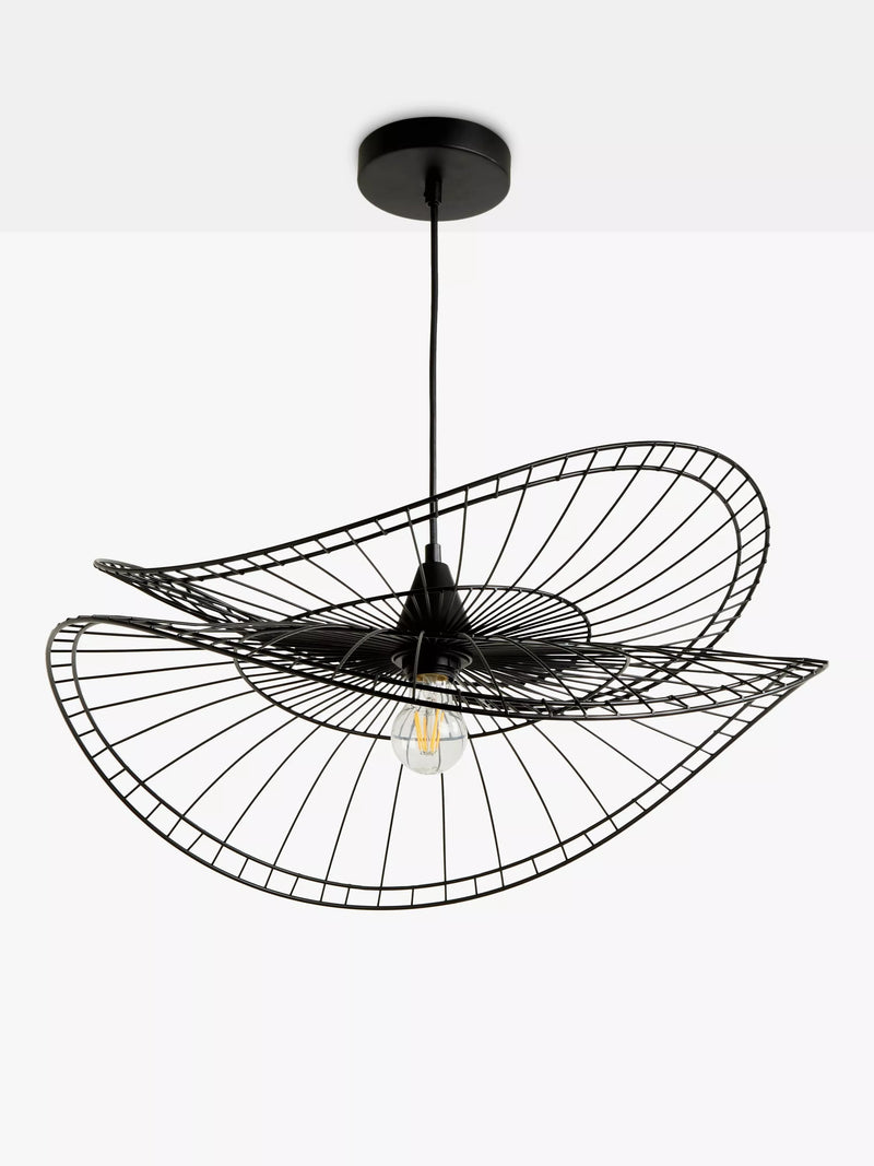 John Lewis Hiko Dual Layer 60cm pendant ceiling light black (British brand)