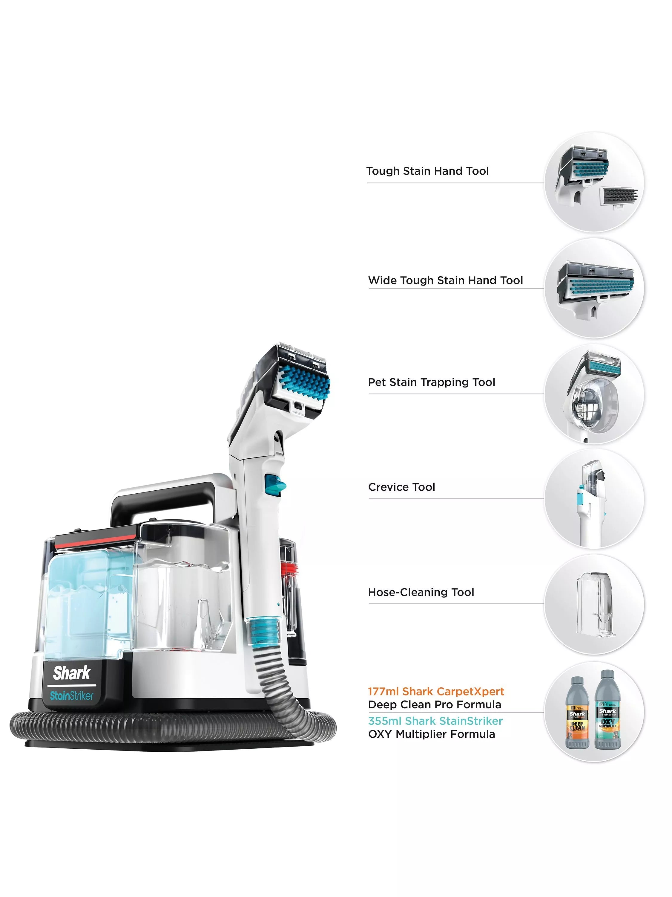 Shark StainStriker Pet carpet cleaner Rotator White, UK version