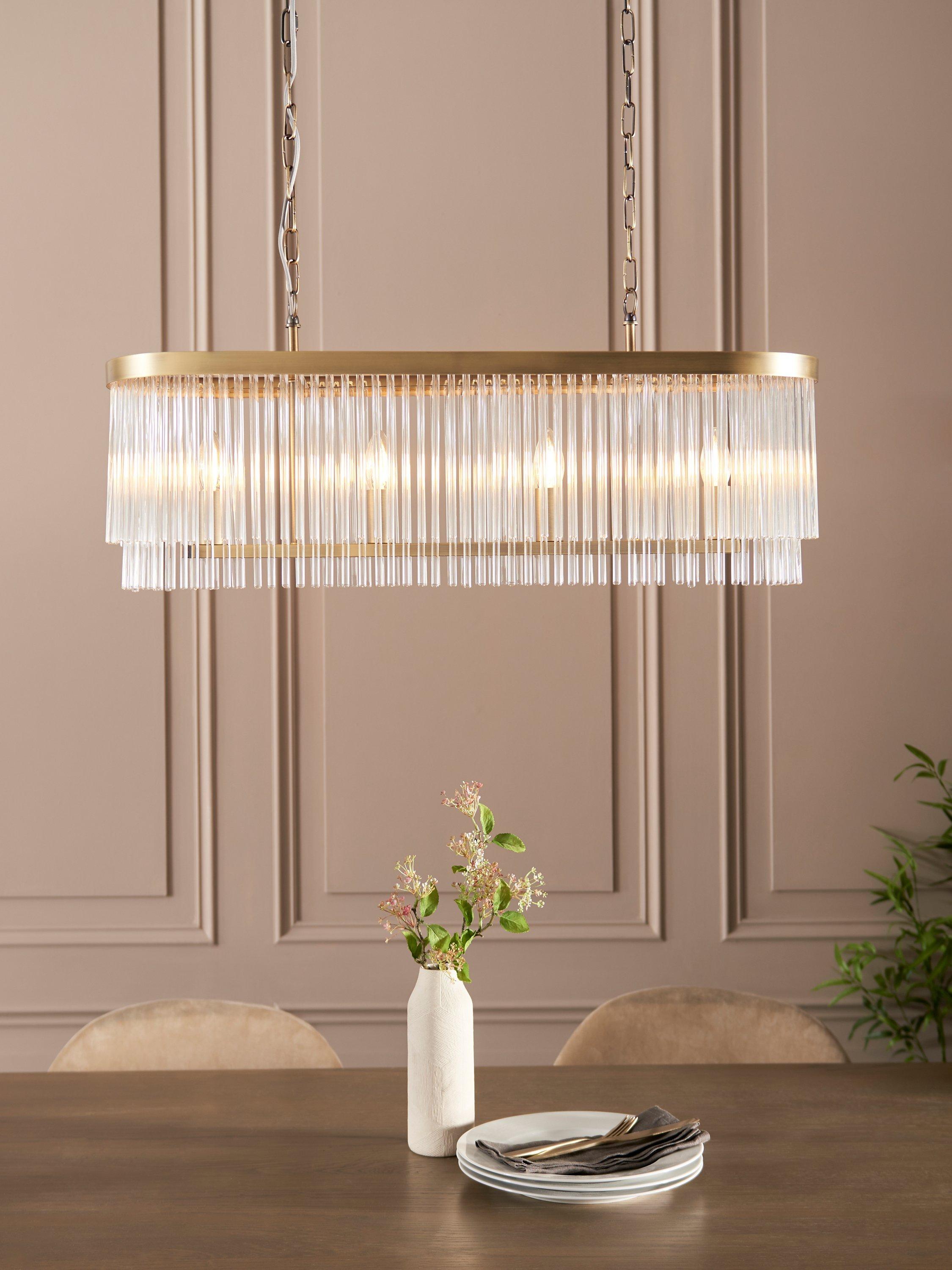 John Lewis Lexton chandelier matte antique brass, UK version