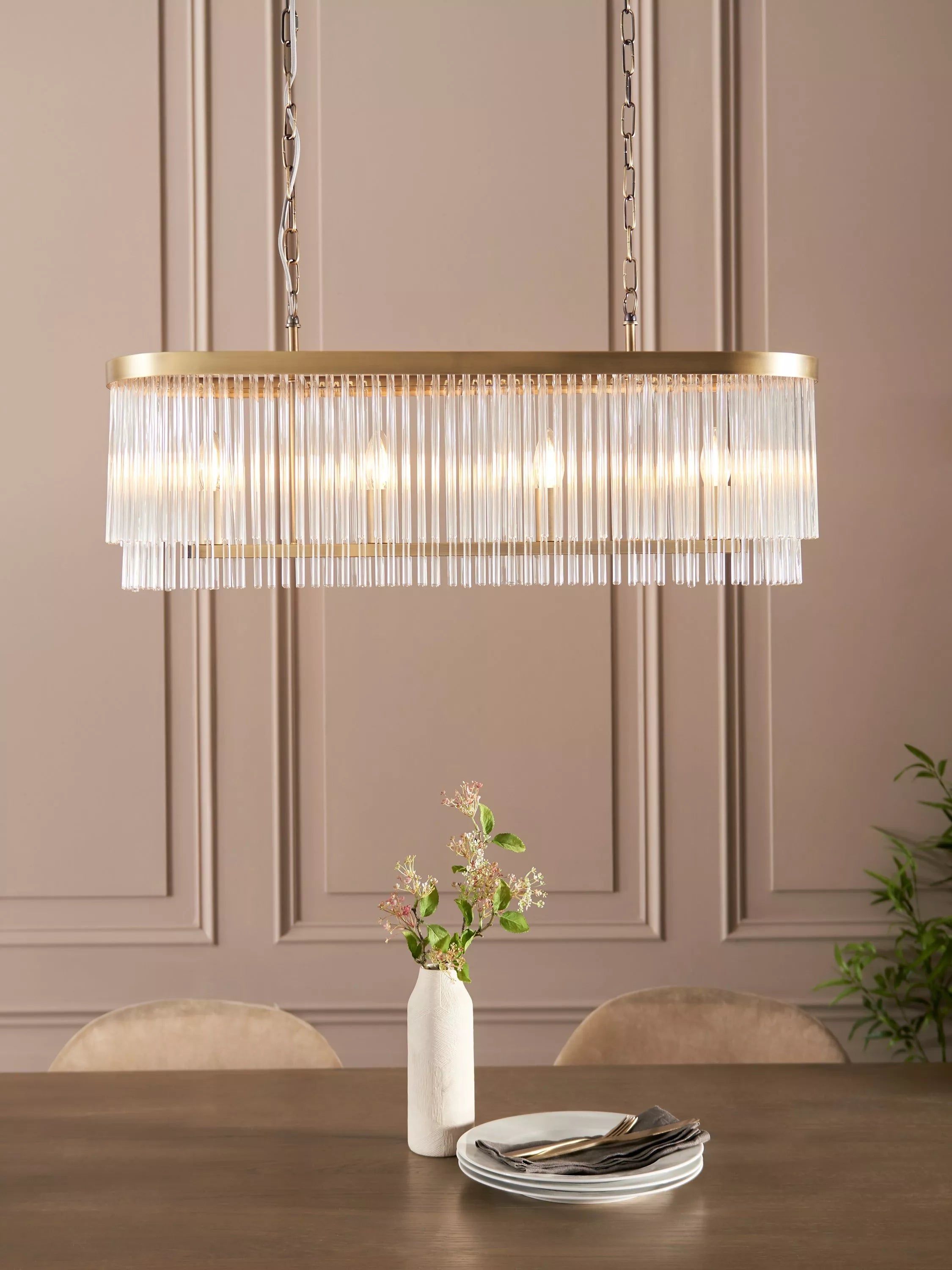 John Lewis Lexton chandelier matte antique brass, UK version