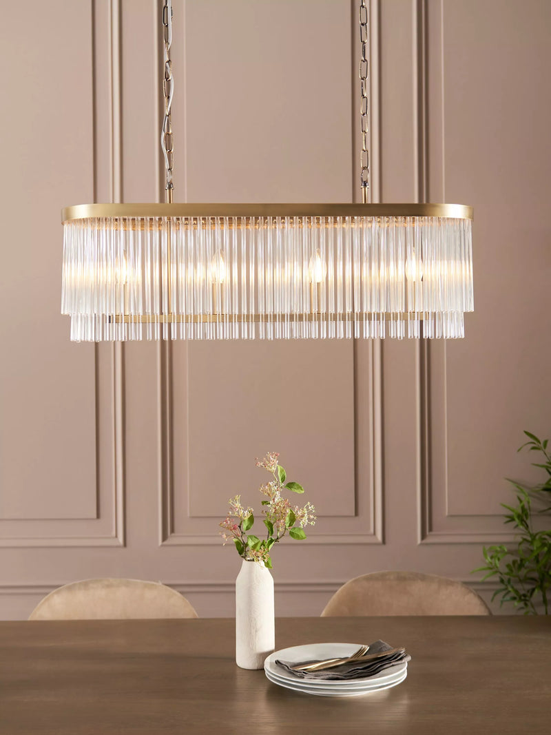 John Lewis Lexton chandelier matte antique brass, UK version