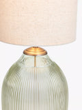 John Lewis floor lamp olive ribbed glass, UK version