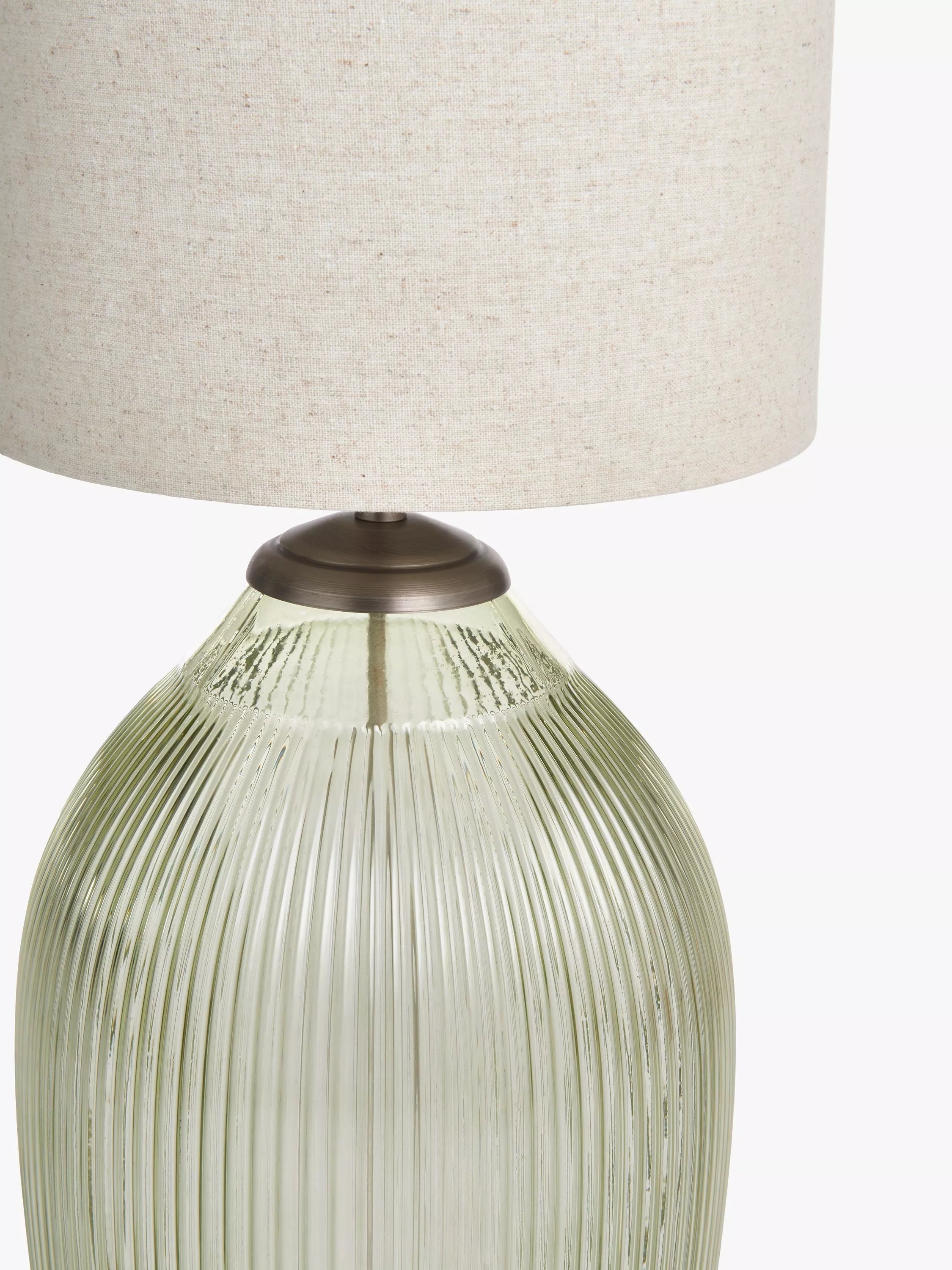 John Lewis floor lamp olive ribbed glass, UK version