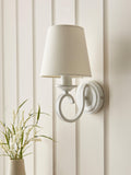 John Lewis Carlita wall light white painted finish, imported from the UK