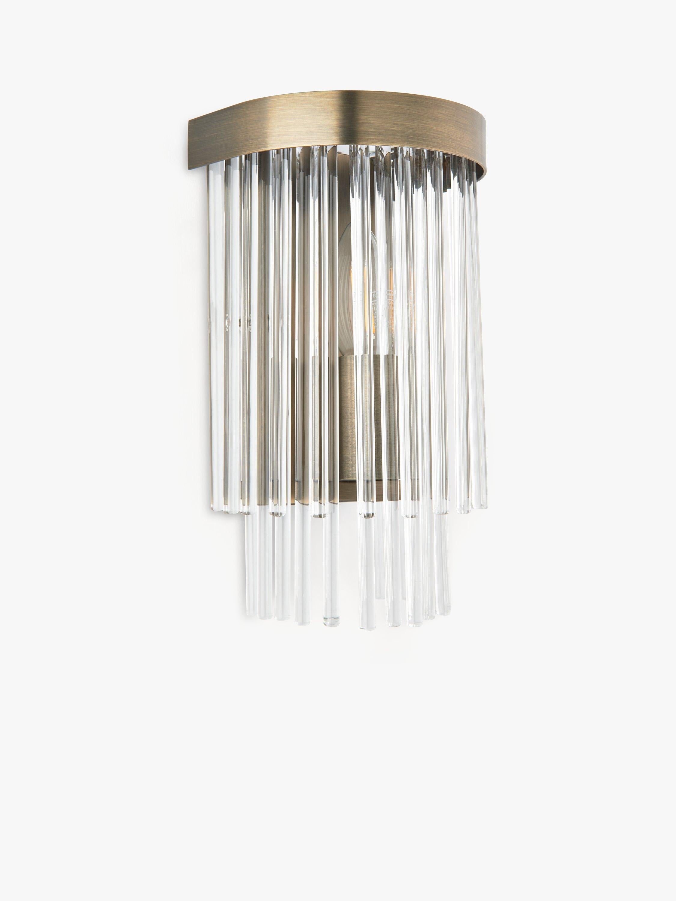 John Lewis Lexton Glasstab-Wandleuchte Antikmessing, UK-Version