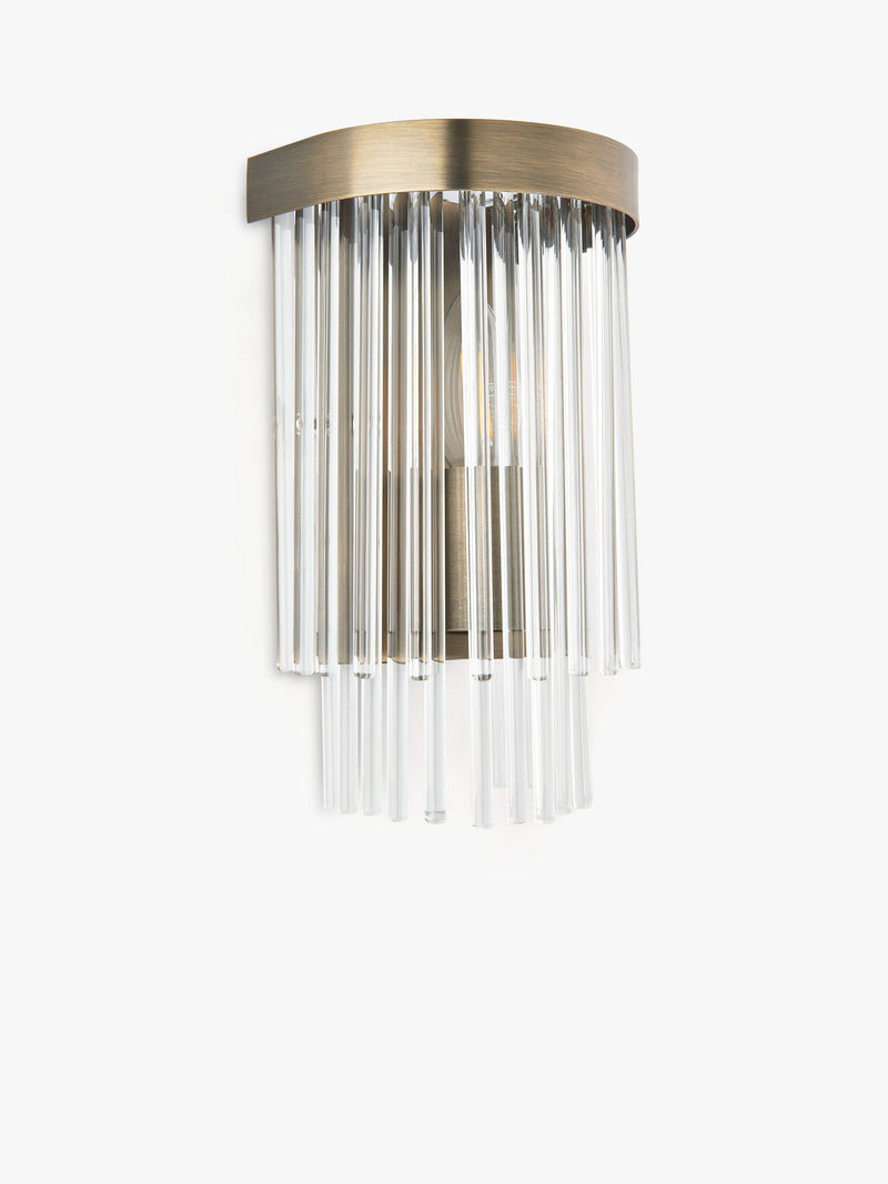 John Lewis Lexton Glasstab-Wandleuchte Antikmessing, UK-Version