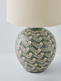 John Lewis Agnes ceramic floral table lamp green - British product