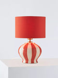 John Lewis Burano stripete keramisk bordlampe medium
