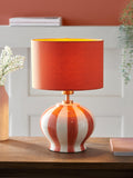 John Lewis Burano stripete keramisk bordlampe med skjerm, UK-versjon