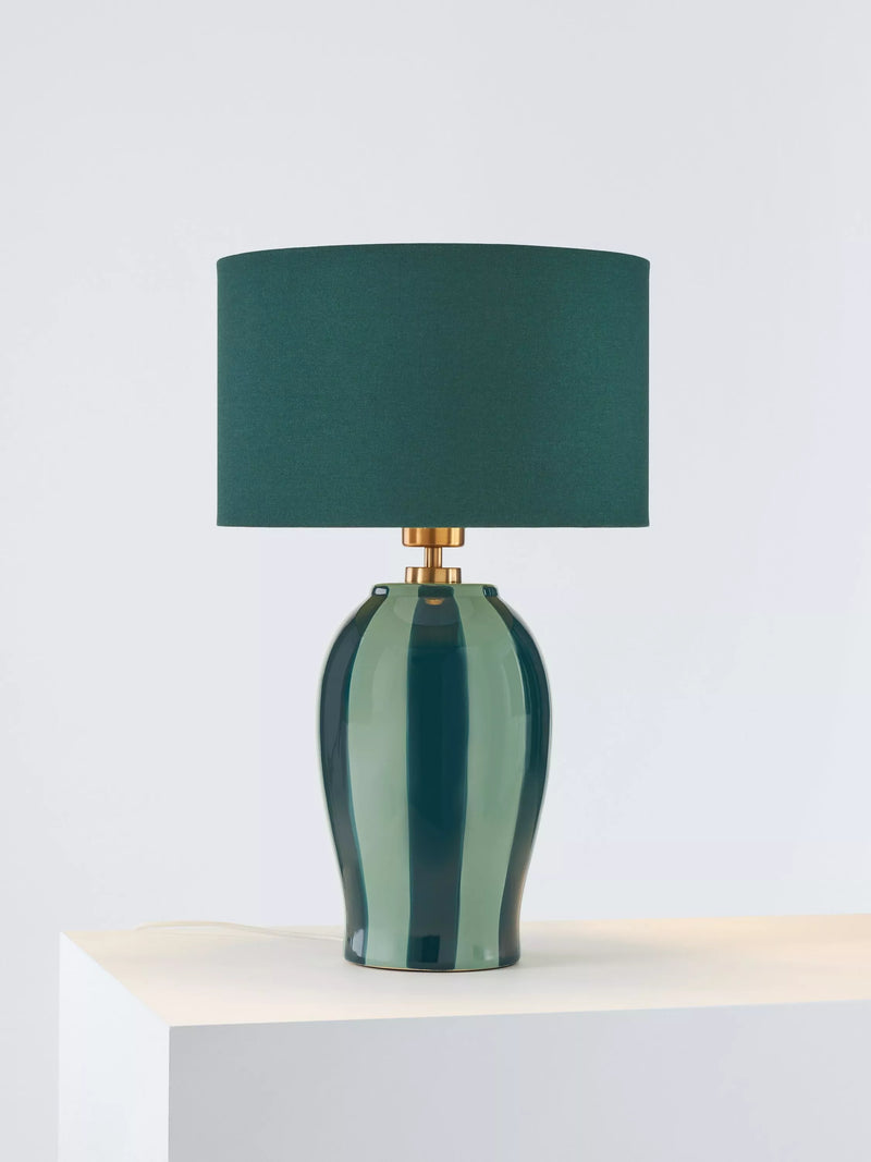 John Lewis Burano gestreifte Keramik-Tischlampe, UK-Version
