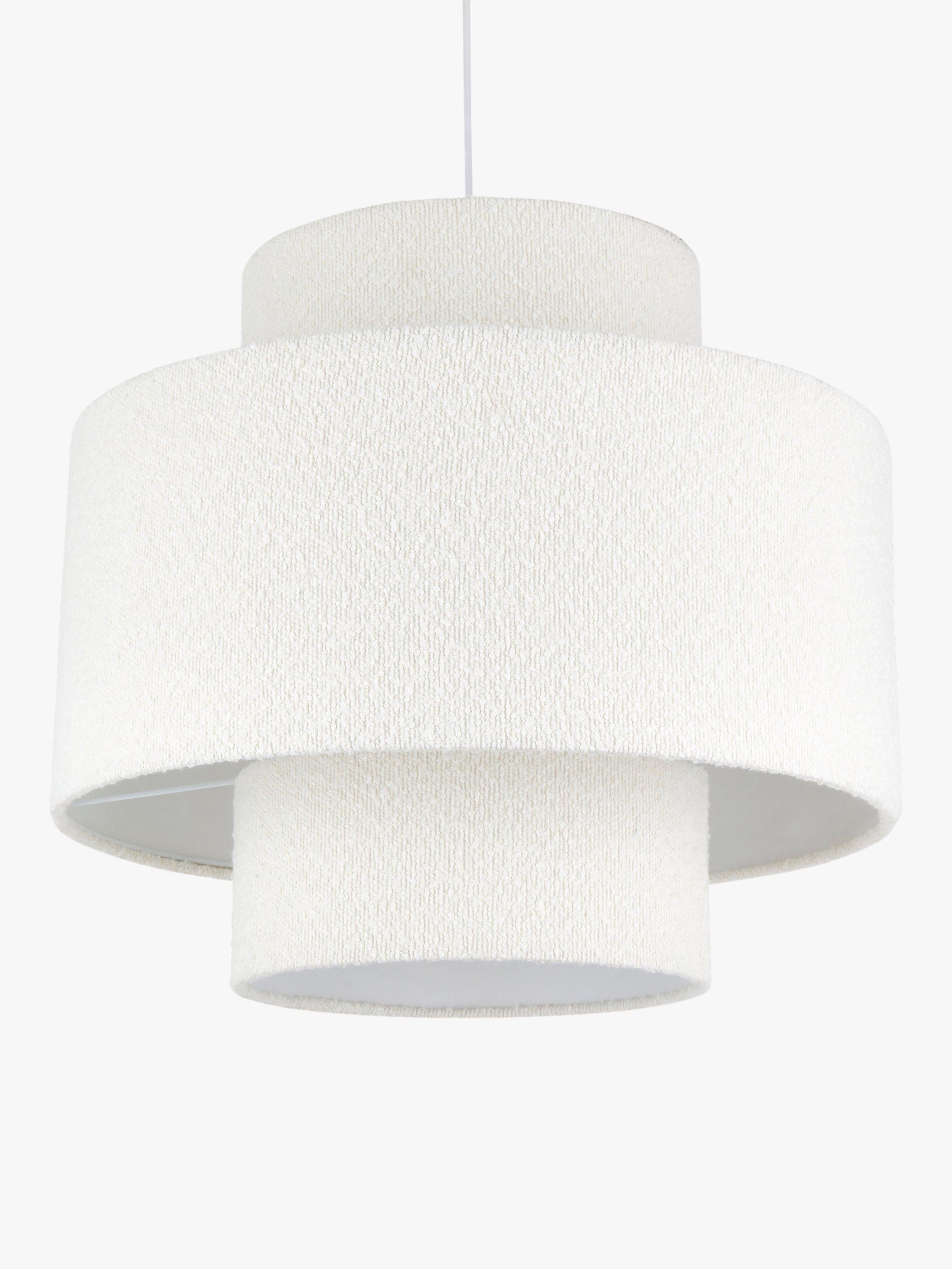 Abat-jour John Lewis boucle superposé pour plafond 45x50cm, importé du Royaume-Uni
