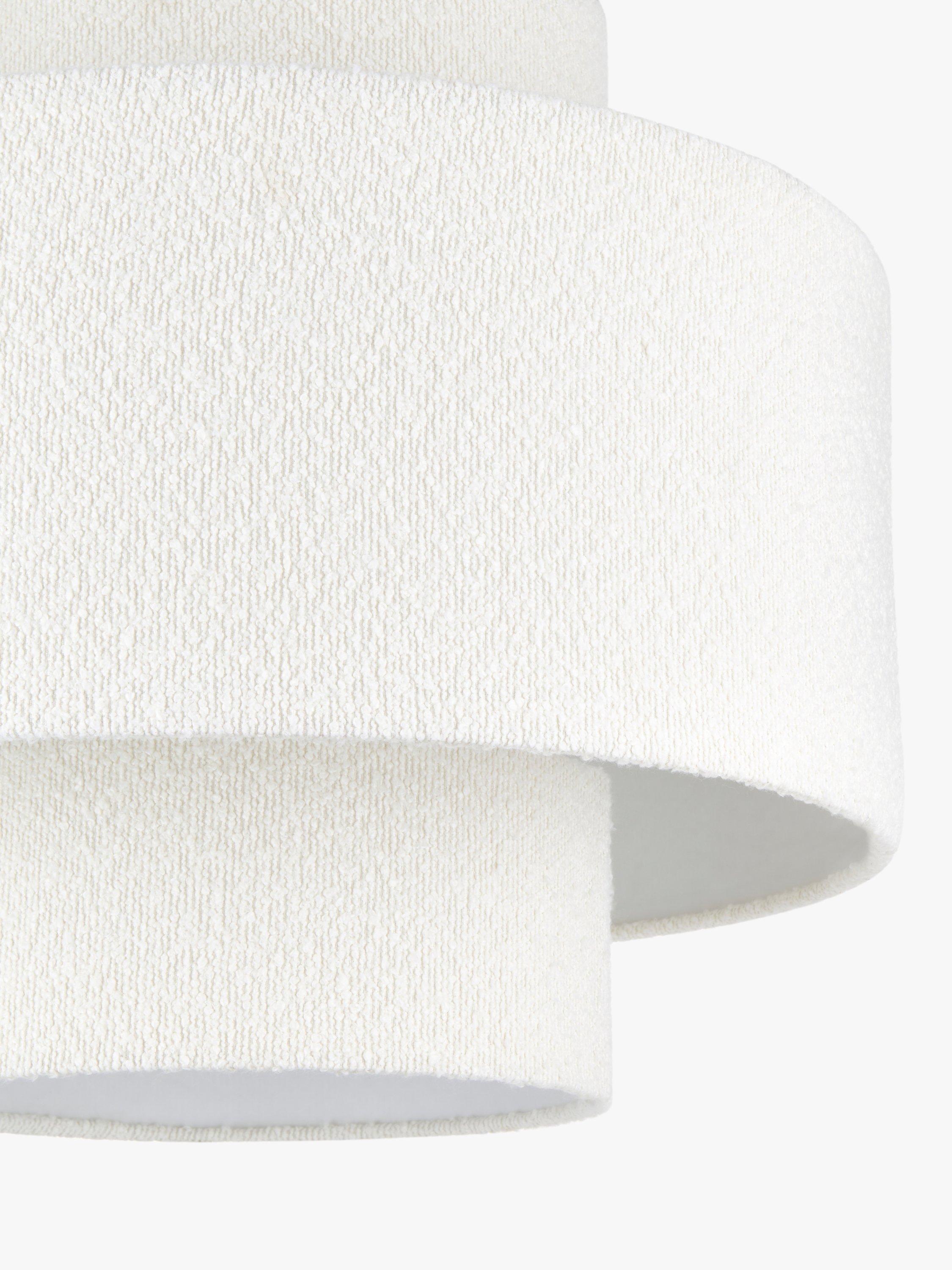 Abat-jour John Lewis boucle superposé pour plafond 45x50cm, importé du Royaume-Uni