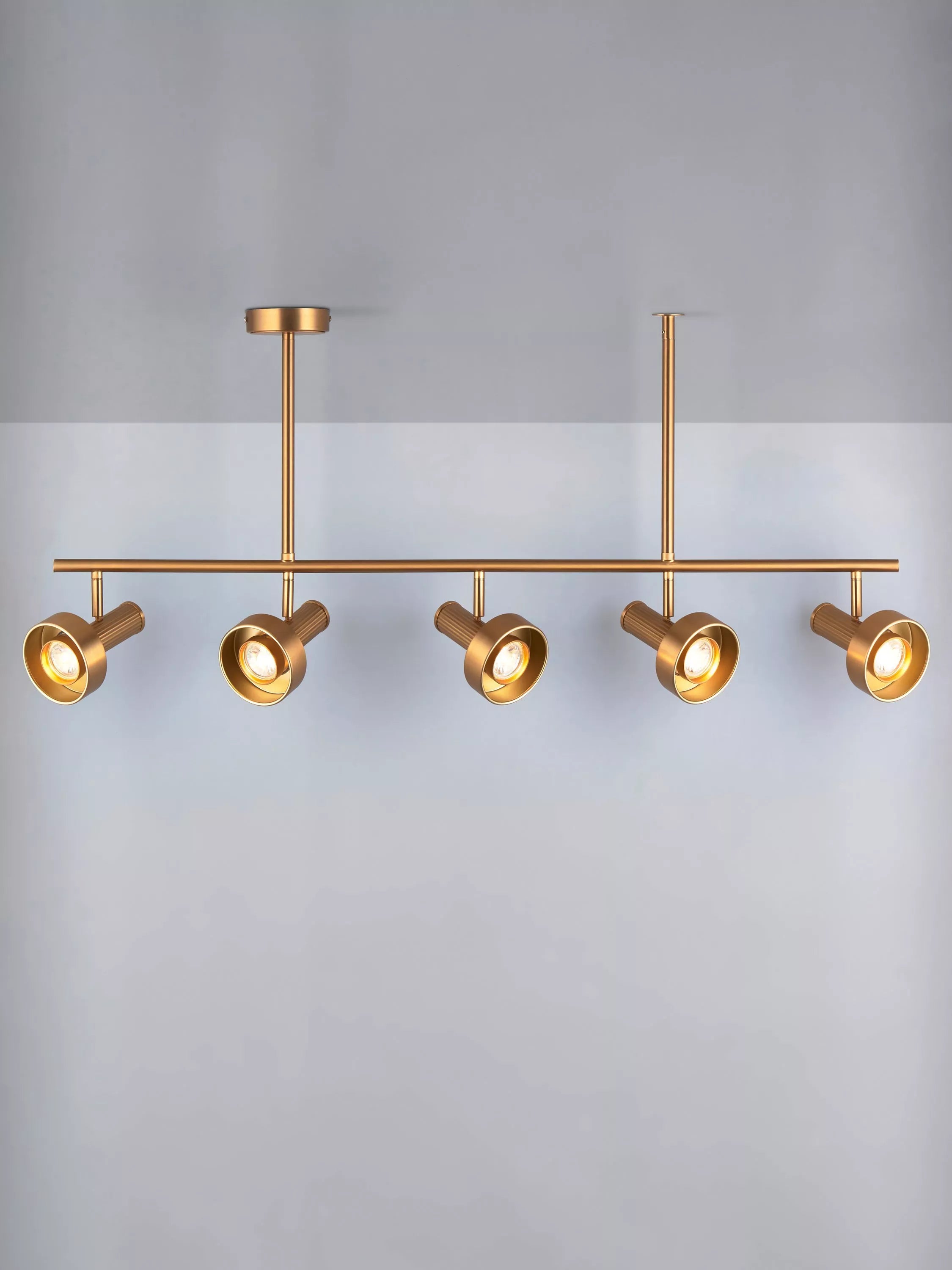 John Lewis Leighton ceiling light warm antique brass, imported from the UK