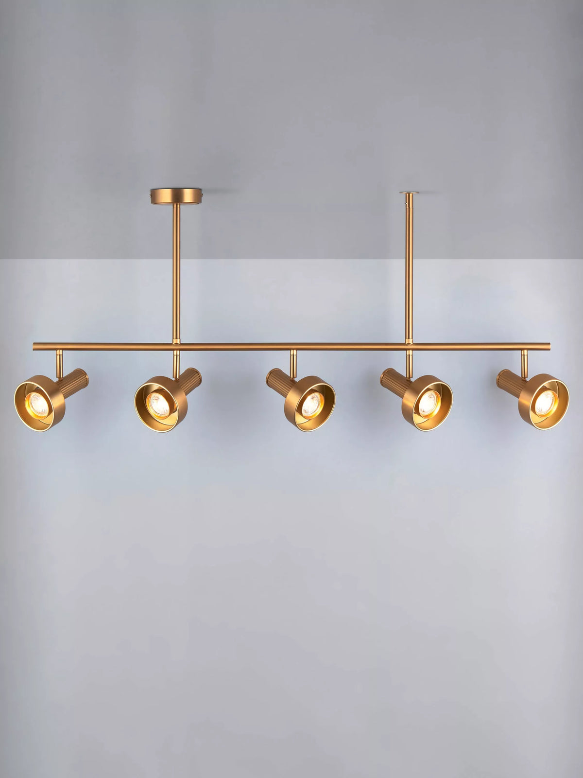 John Lewis Leighton ceiling light warm antique brass, imported from the UK
