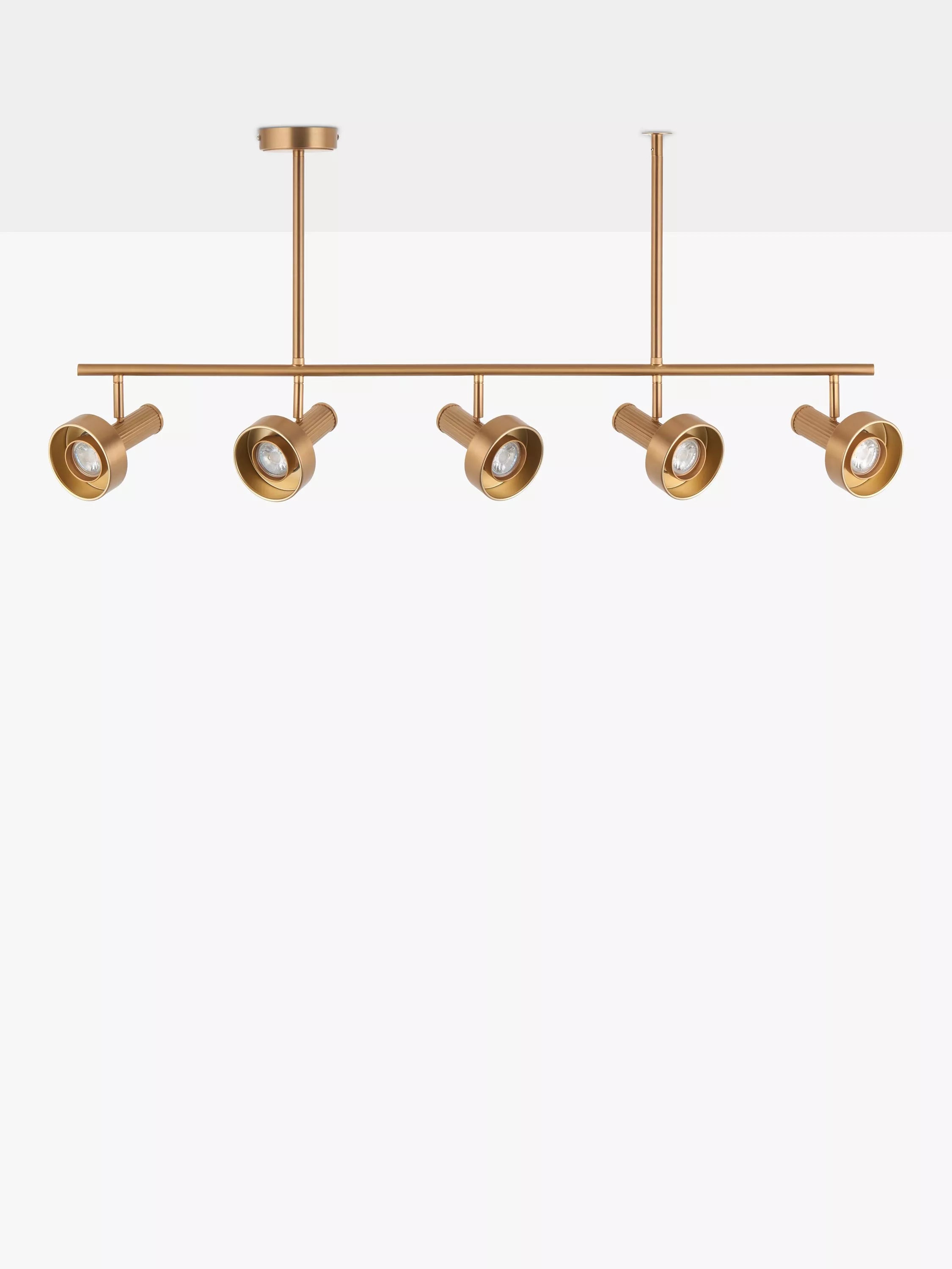 John Lewis Leighton ceiling light warm antique brass, imported from the UK