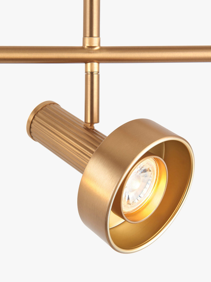 John Lewis Leighton ceiling light warm antique brass, imported from the UK